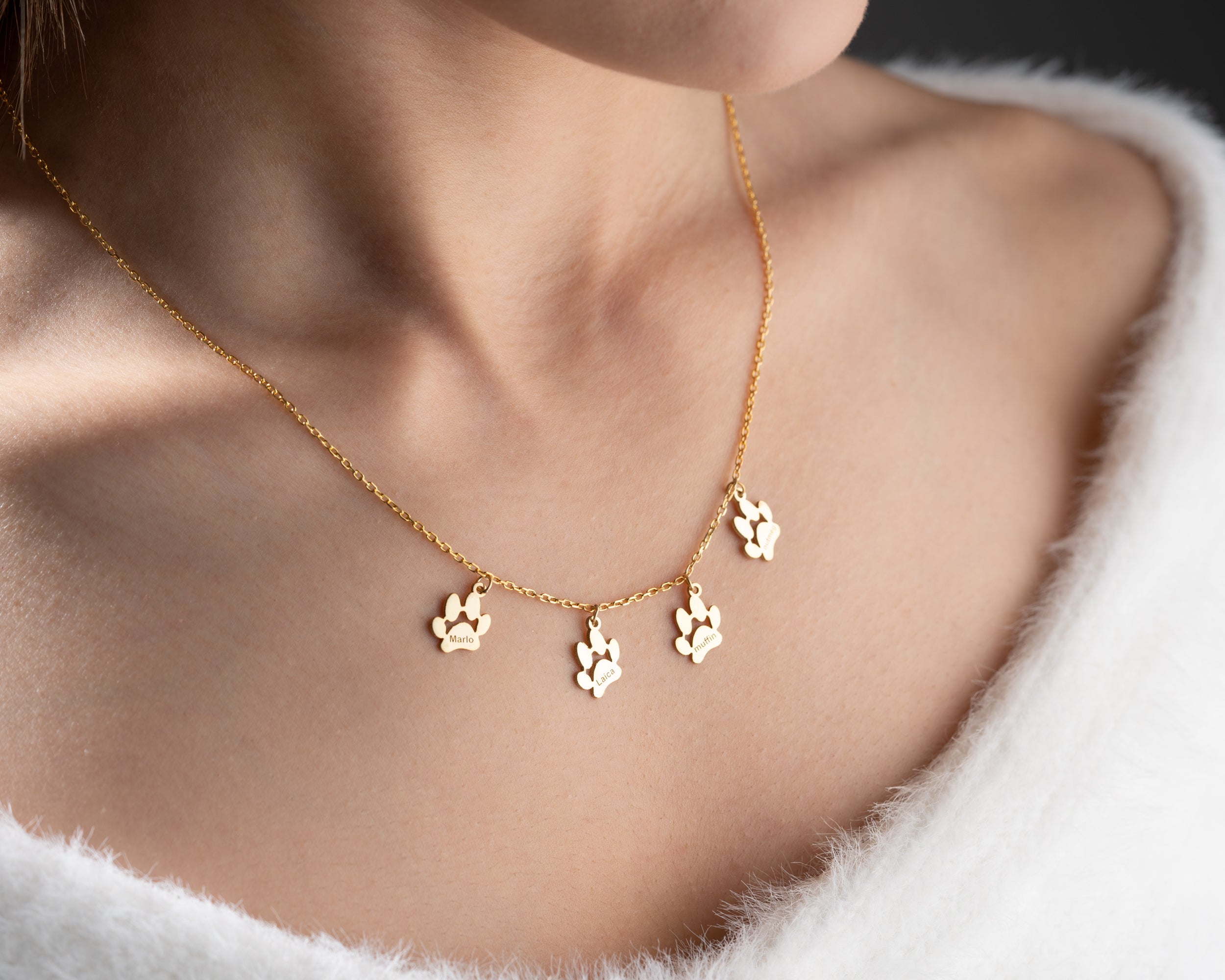 Personalized Pet Paw Print Necklace