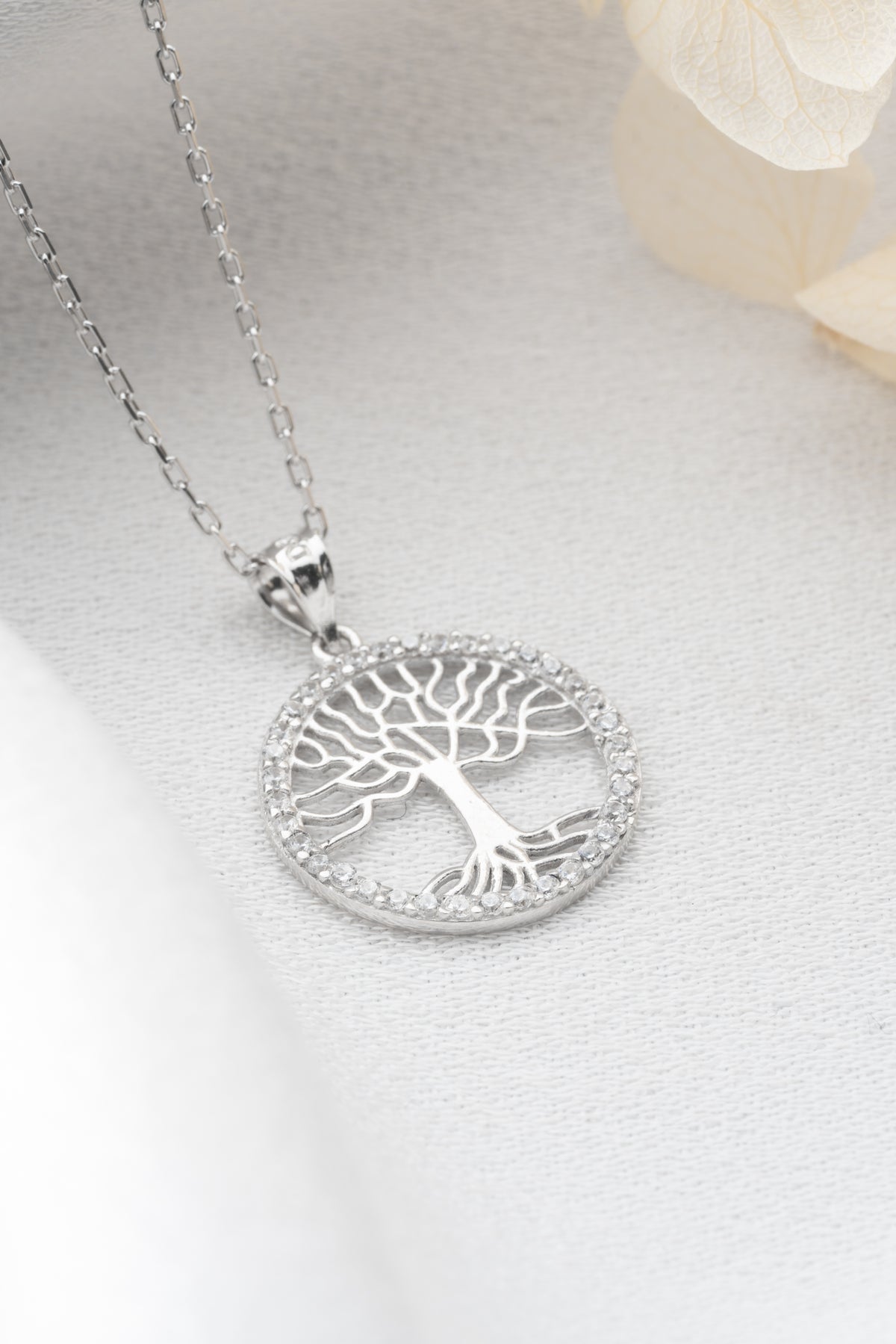 Tree of Life Circle Pendant Necklace
