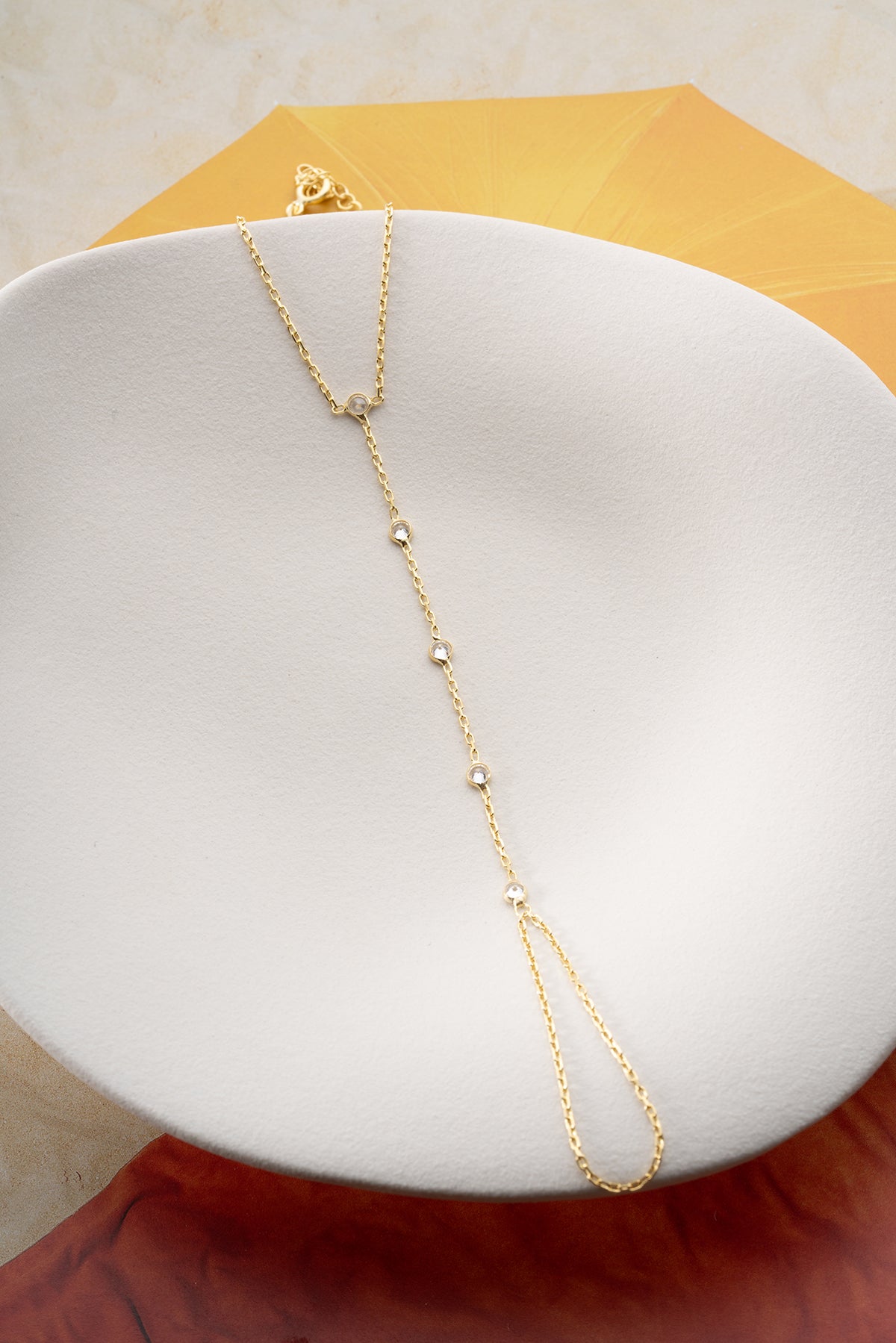 Crystal Station Hand Chain Bracelet