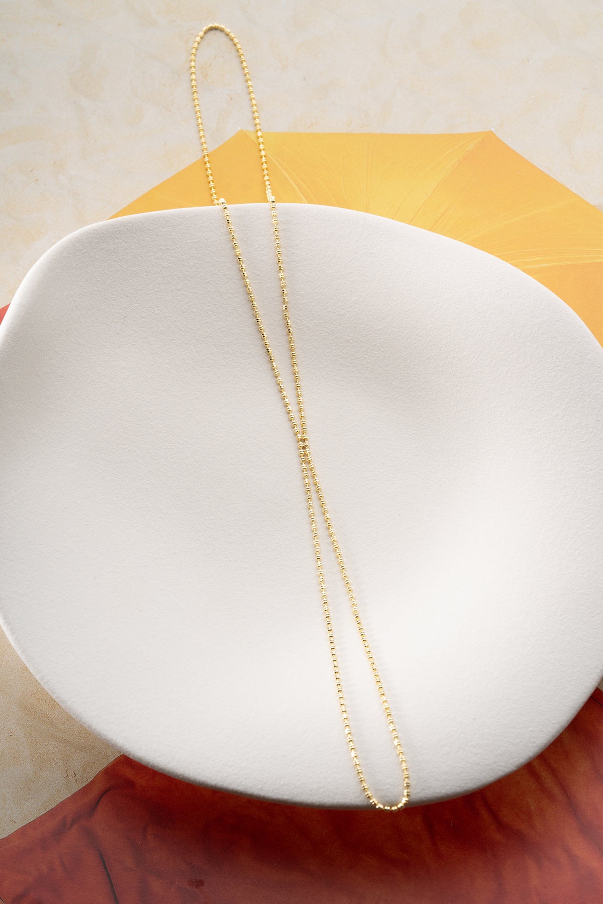 Diamond Cut Bead Chain Hand Bracelet