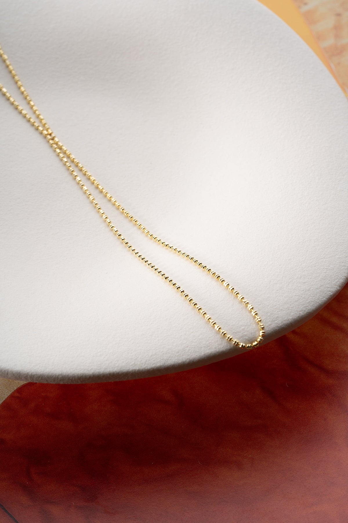 Diamond Cut Bead Chain Hand Bracelet