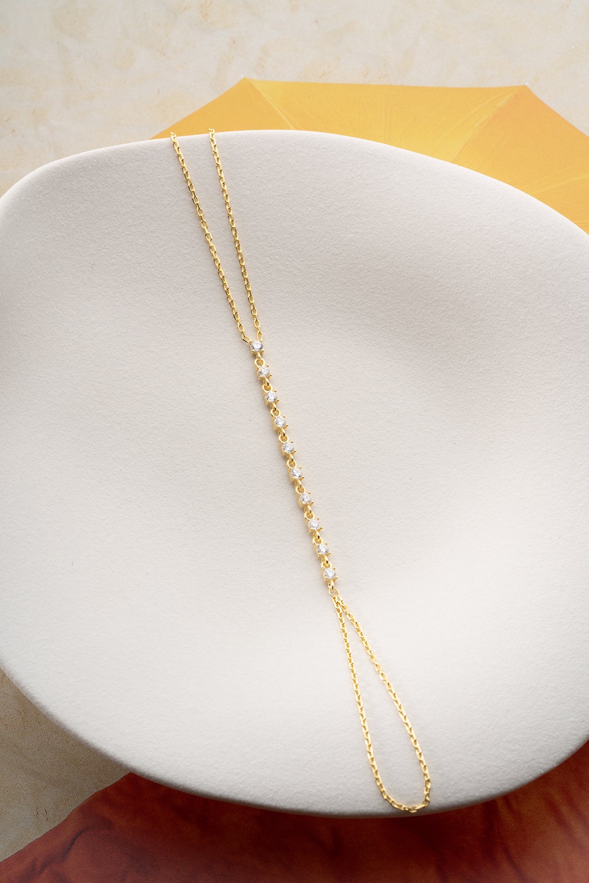 Sparkling Crystal Row Hand Chain