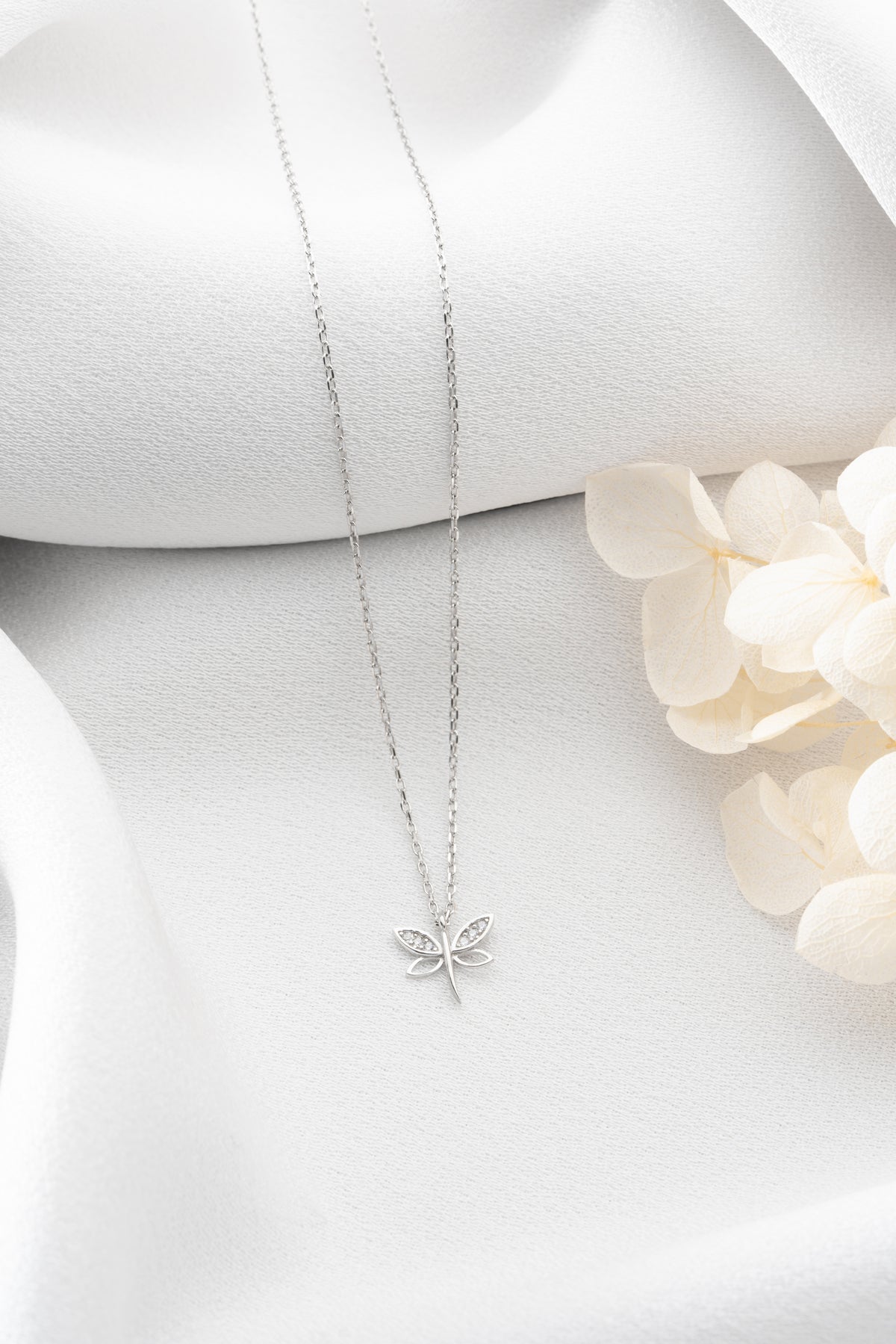 Pave Dragonfly Pendant Necklace