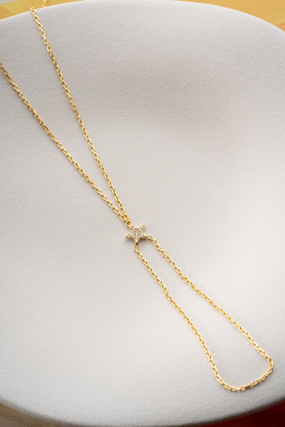 Star Charm Gold Hand Chain Bracelet
