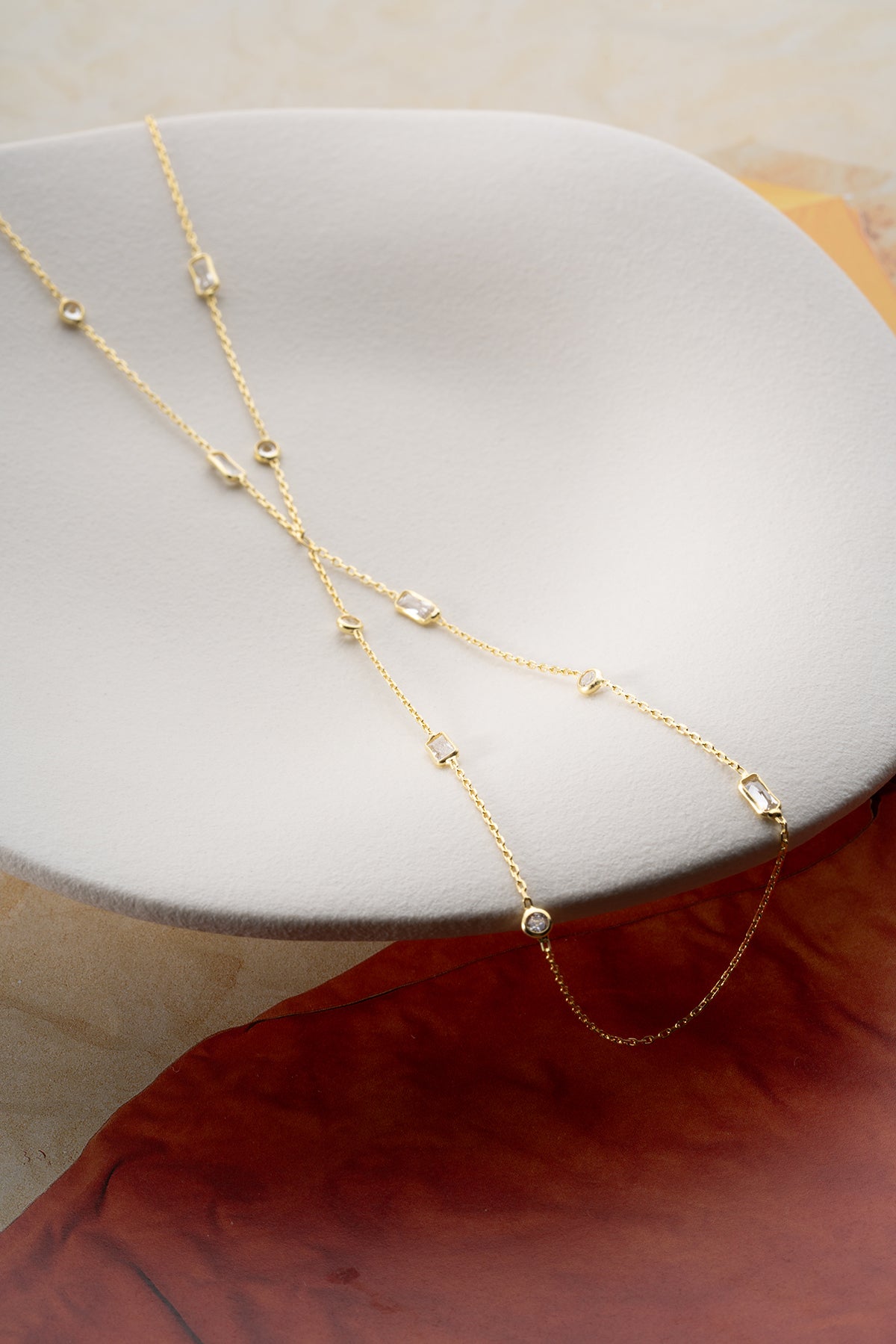 Mixed Crystal Gold Hand Chain Bracelet
