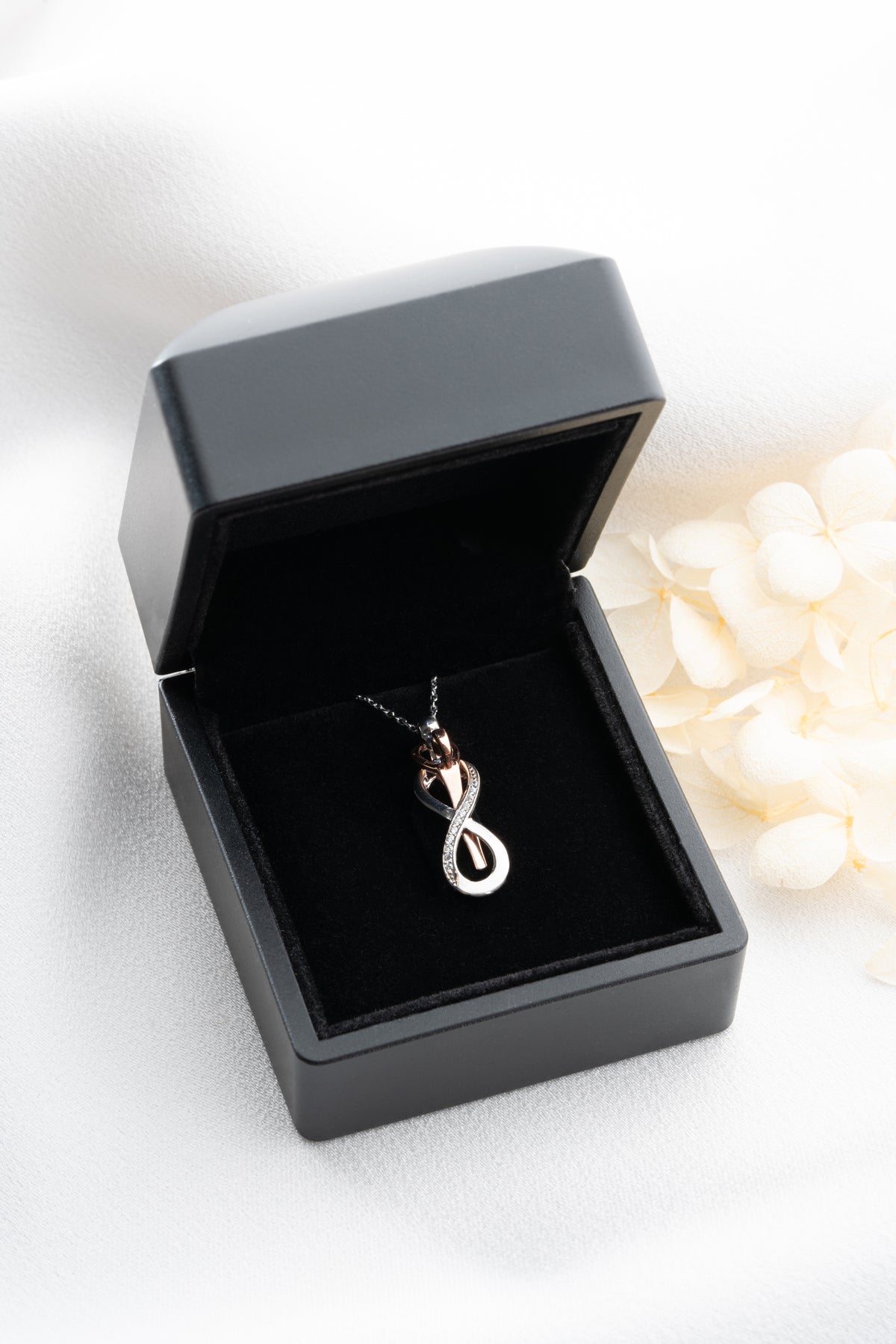 Embracing Hearts Infinity Necklace
