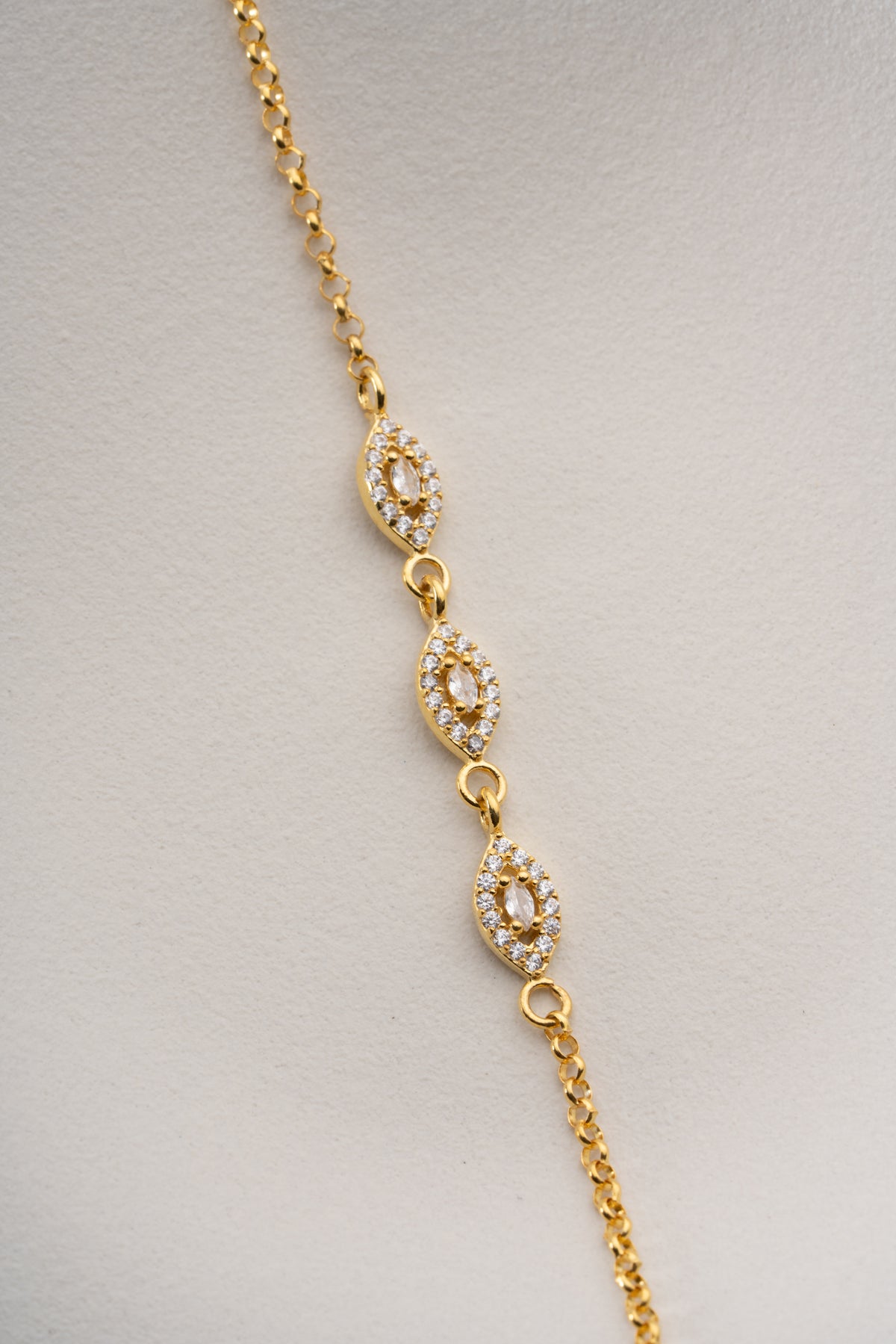 Marquise Halo Drop Bracelet