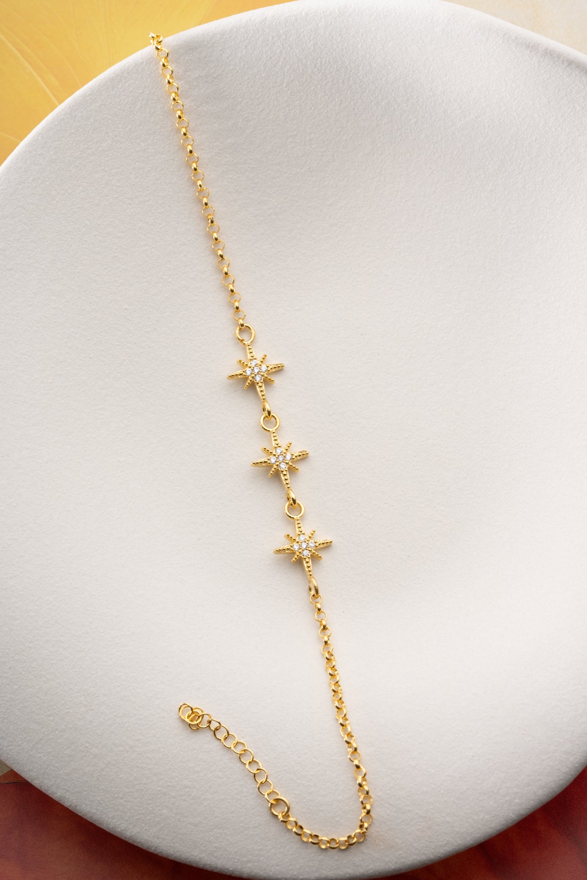 North Star Charm Bracelet in Gold