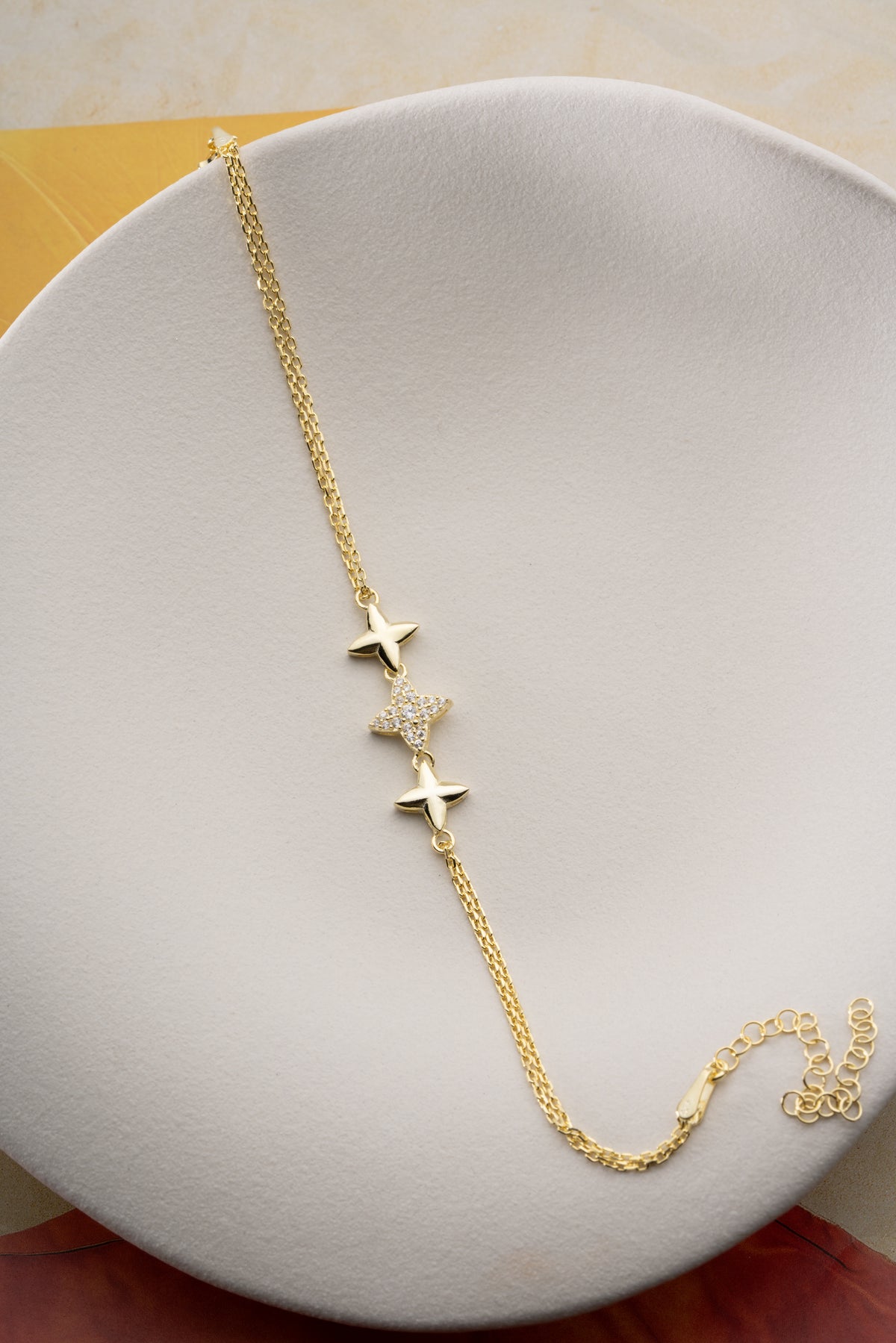 Triple Star Charm Bracelet