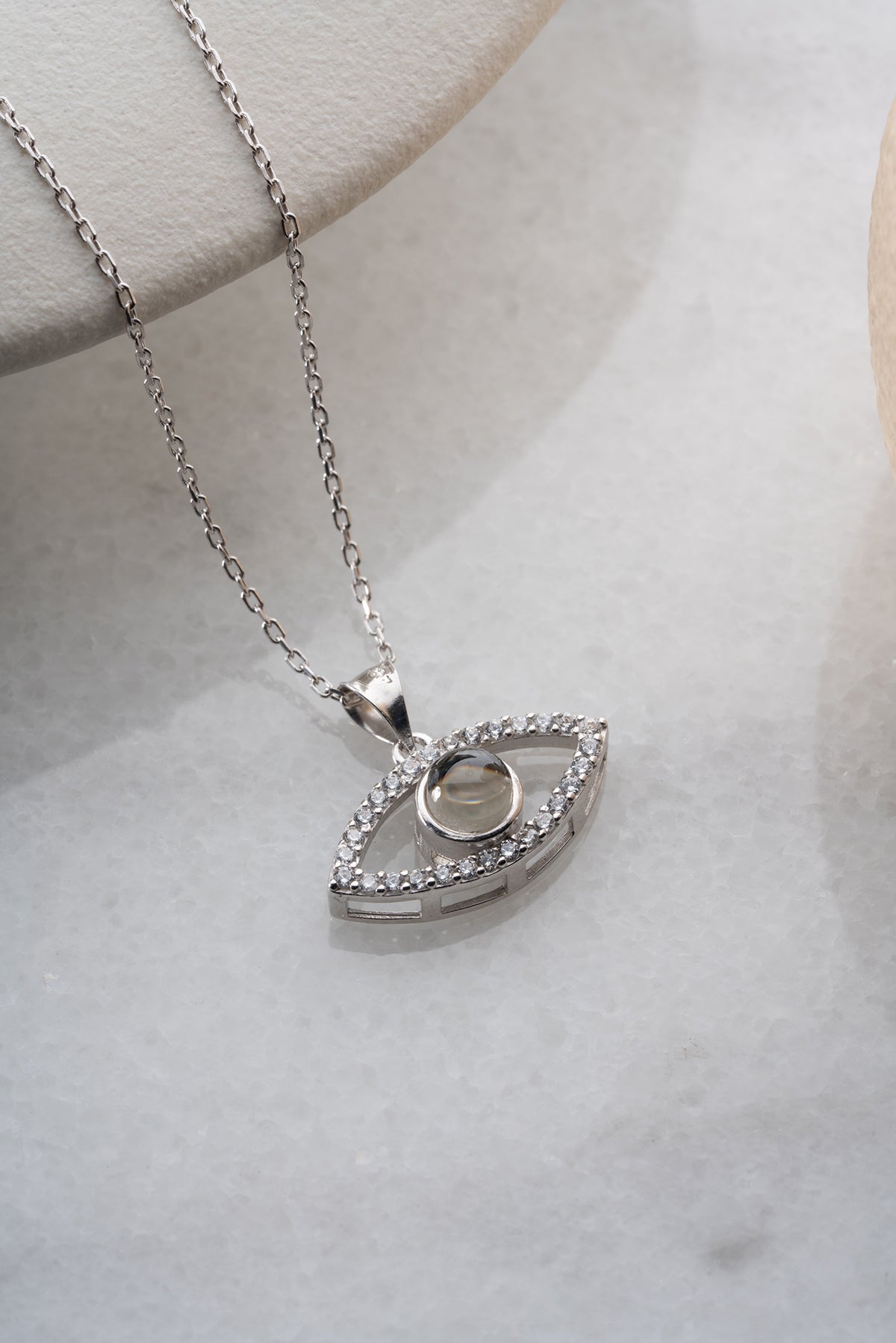 Evil Eye I Love You Projection Necklace