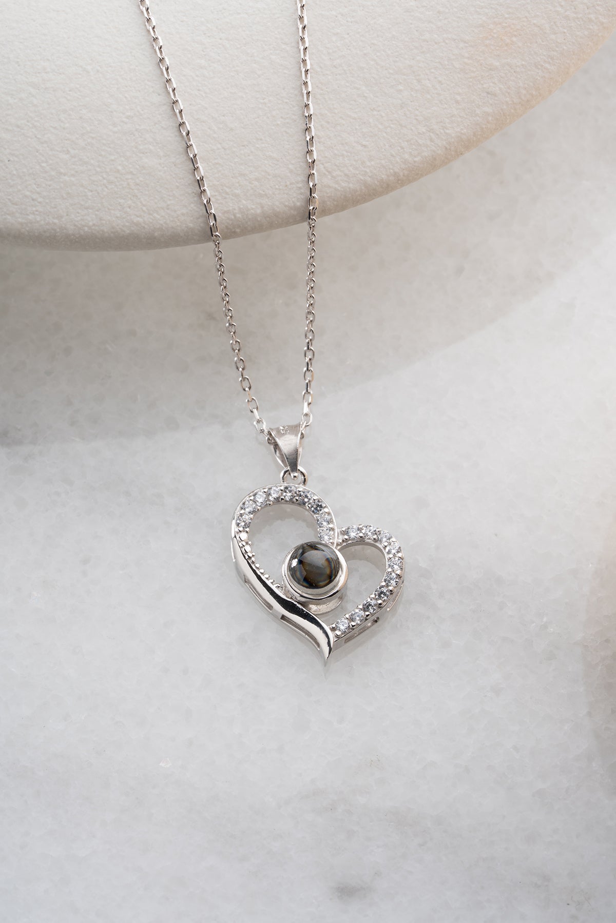 I Love You Projection Heart Necklace
