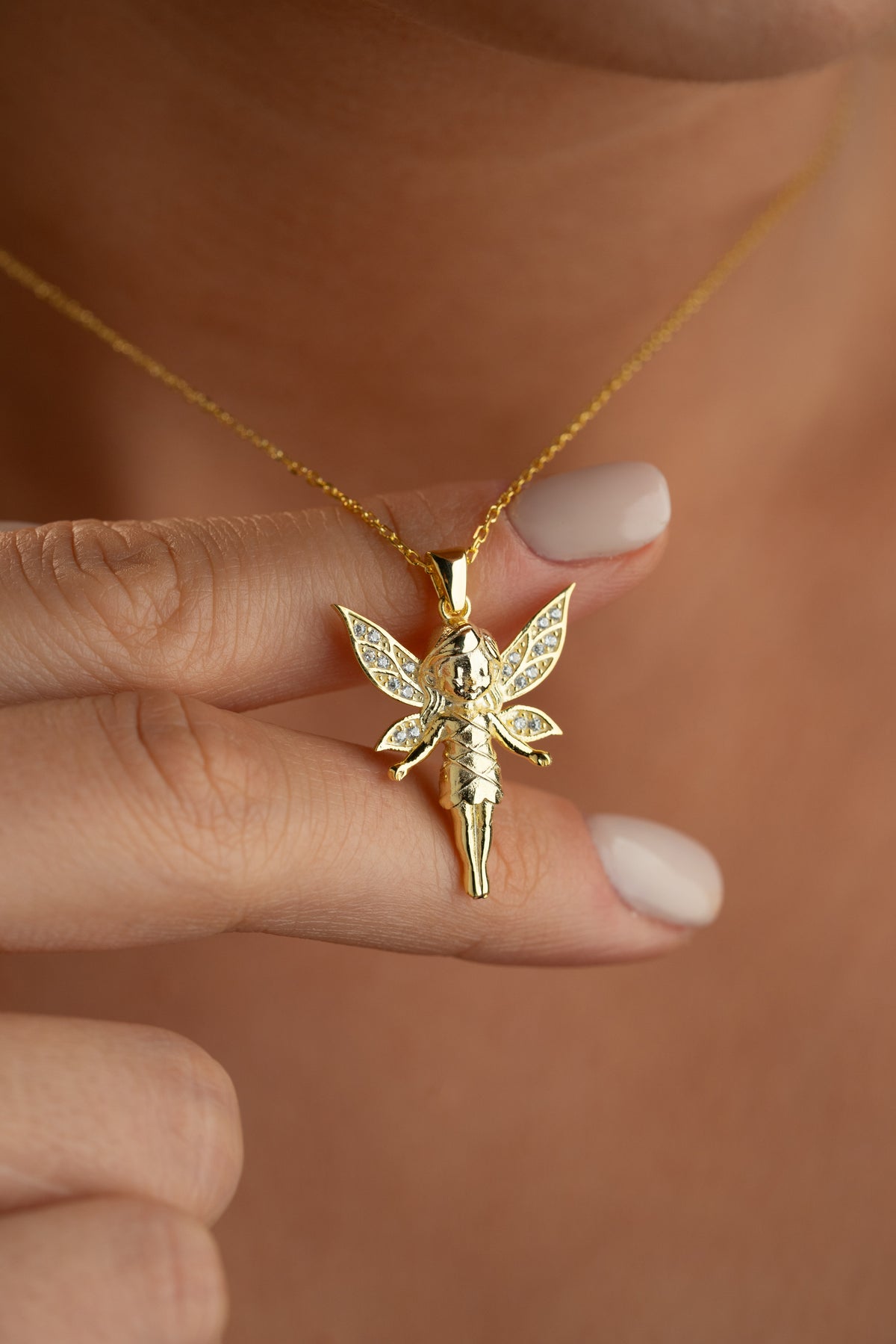 Crystal Fairy Pendant Necklace