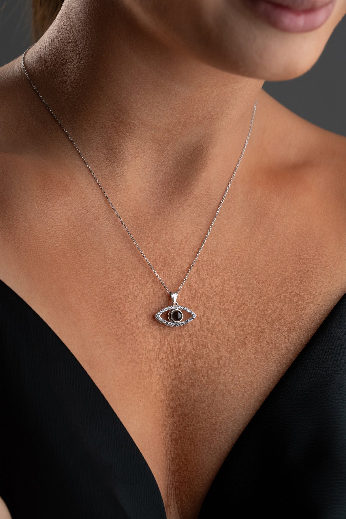 Evil Eye I Love You Projection Necklace