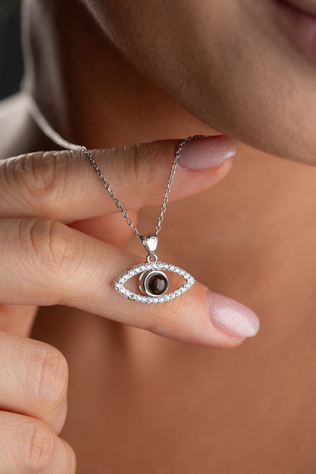 Evil Eye I Love You Projection Necklace