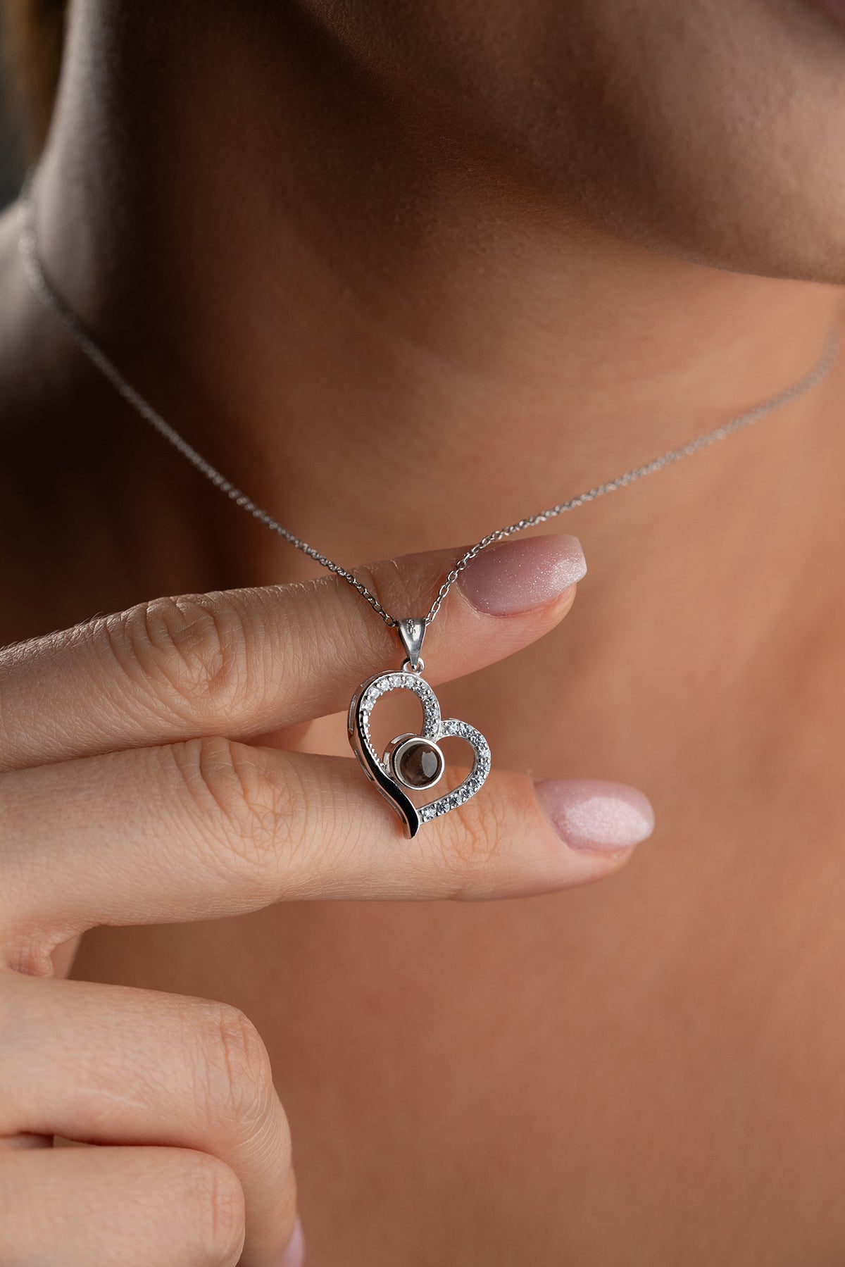 I Love You Projection Heart Necklace