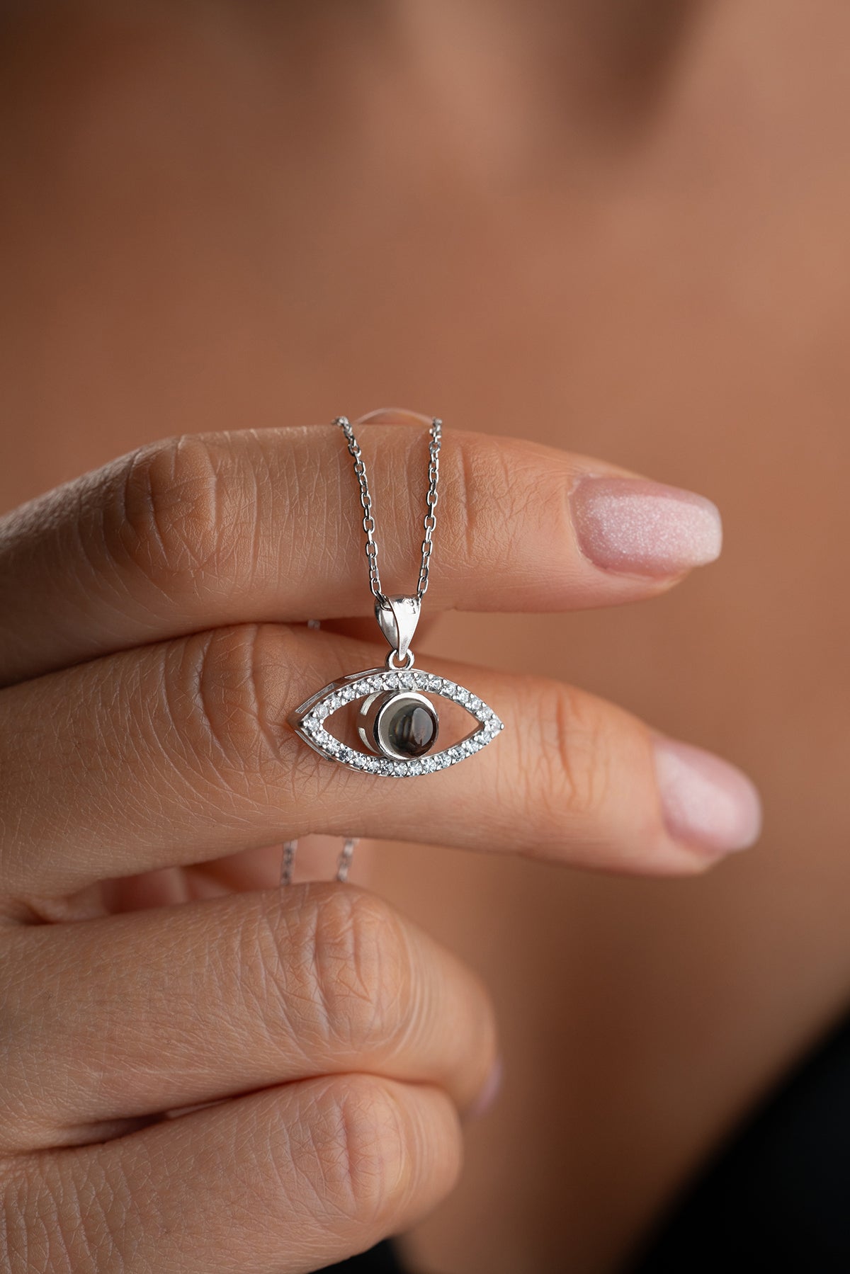 Evil Eye I Love You Projection Necklace