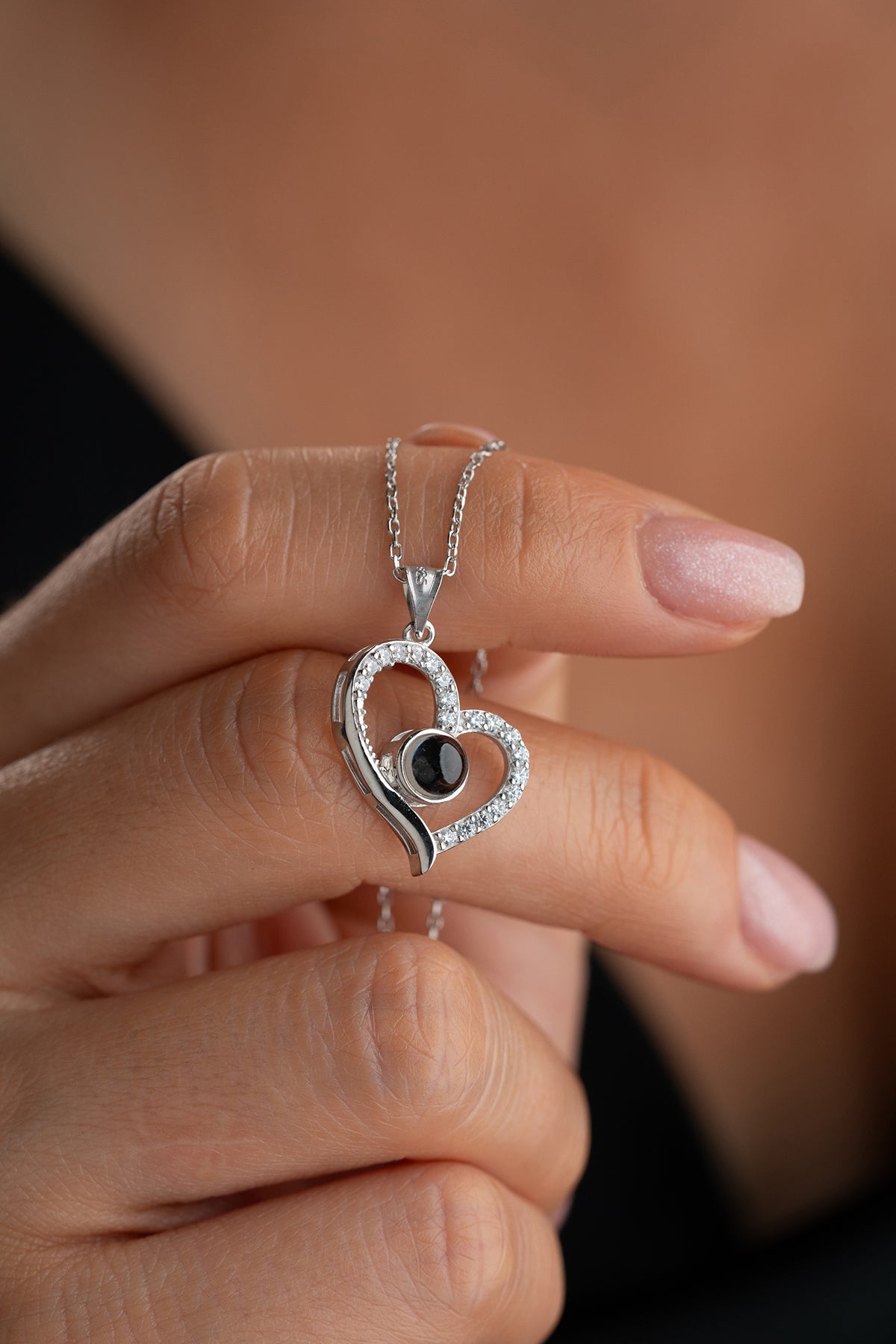 I Love You Projection Heart Necklace