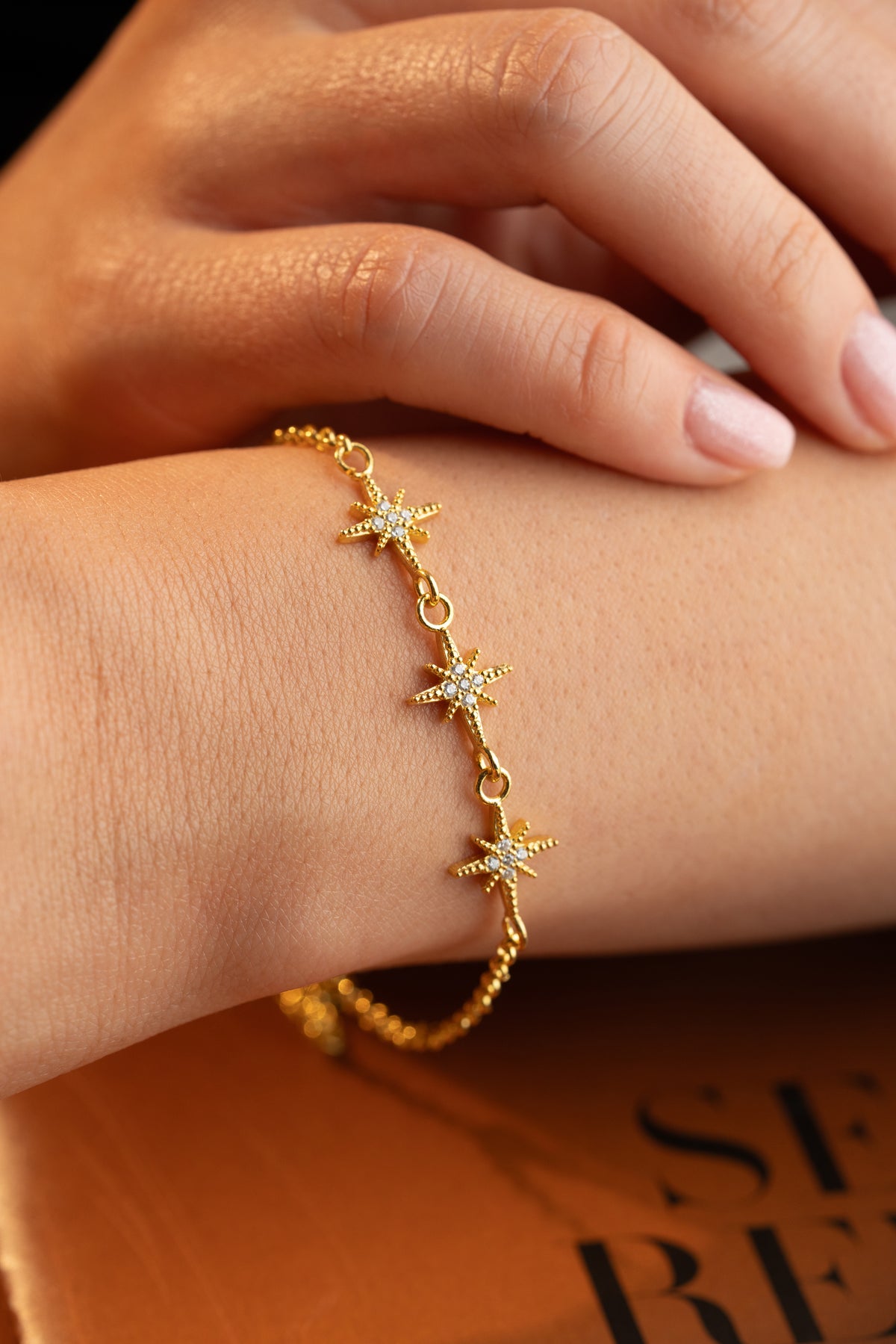 North Star Charm Bracelet in Gold