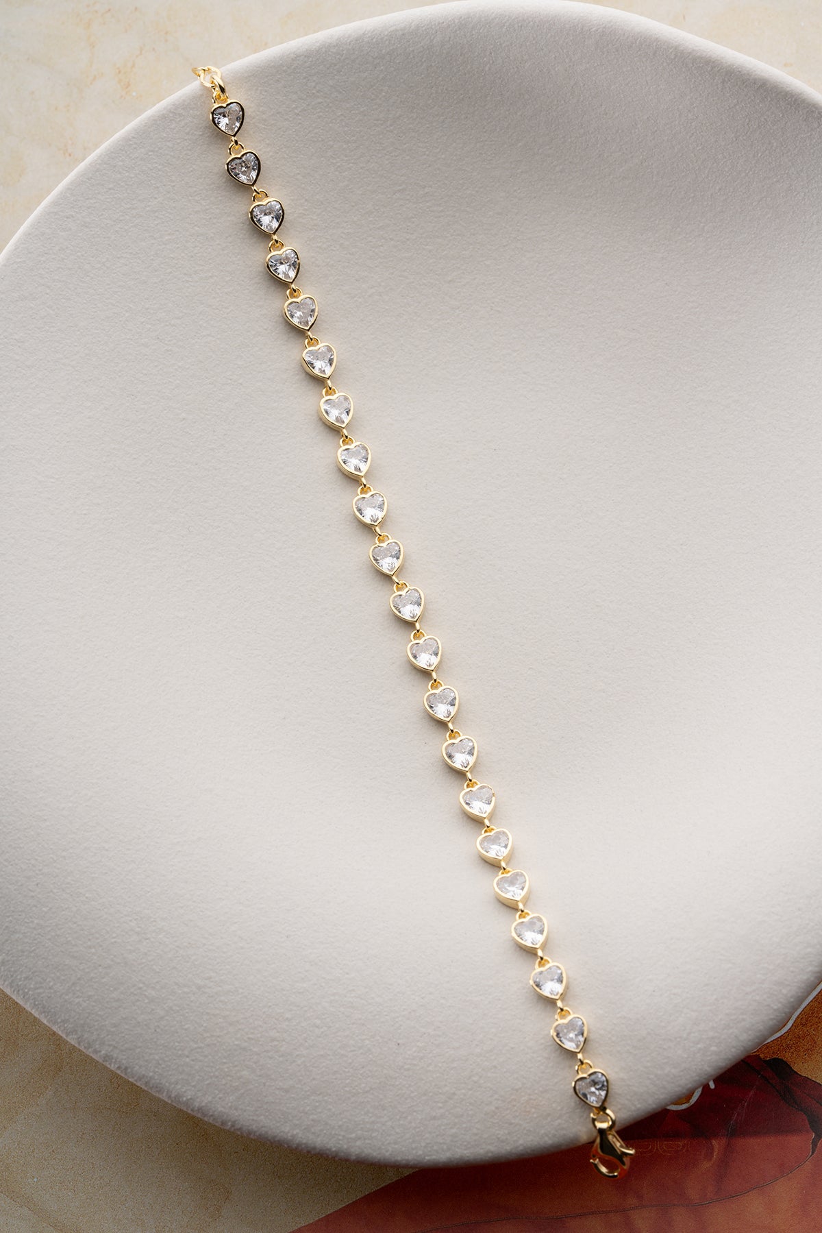 Heart Cut Crystal Tennis Bracelet