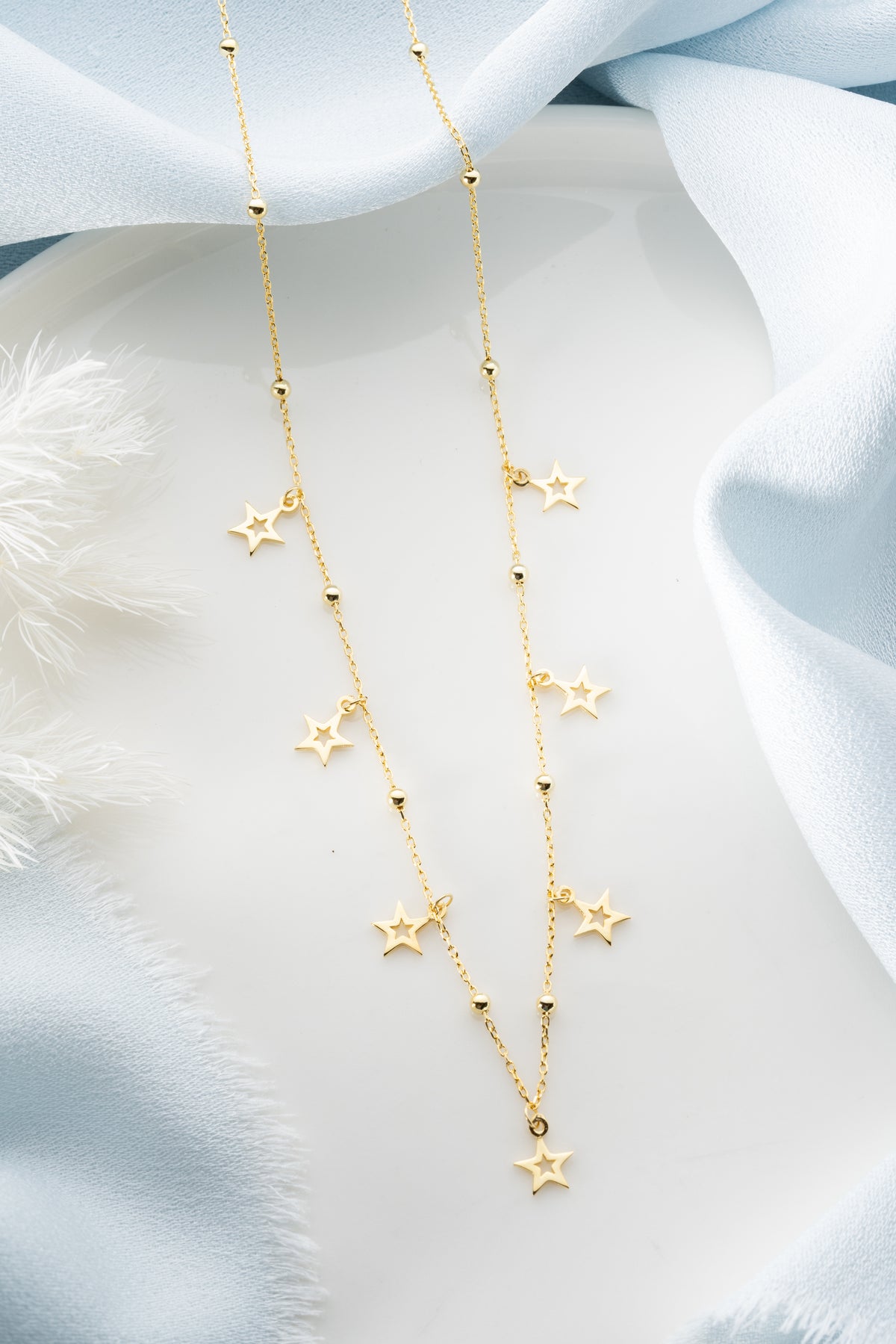 Star Charm Station Necklace