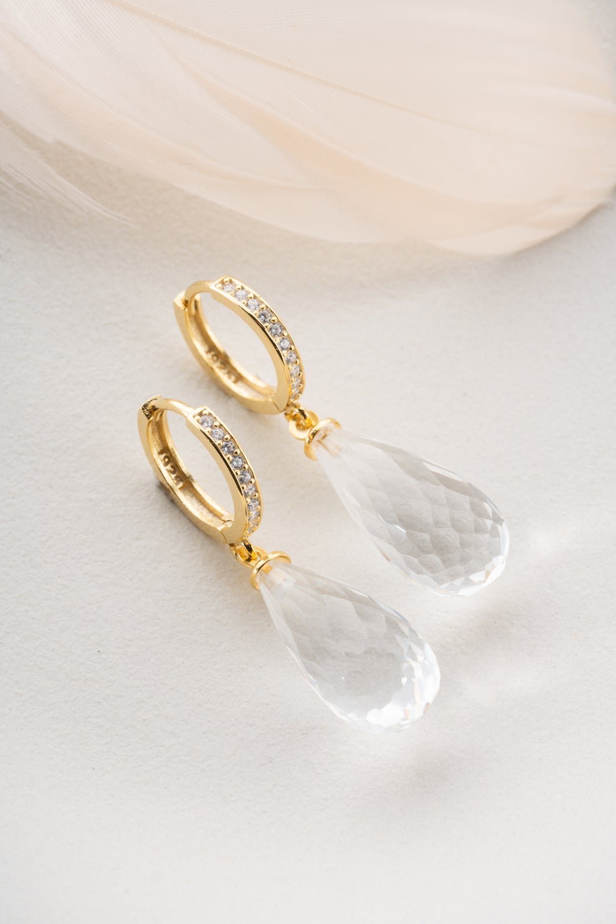 Crystal Briolette Drop Earrings