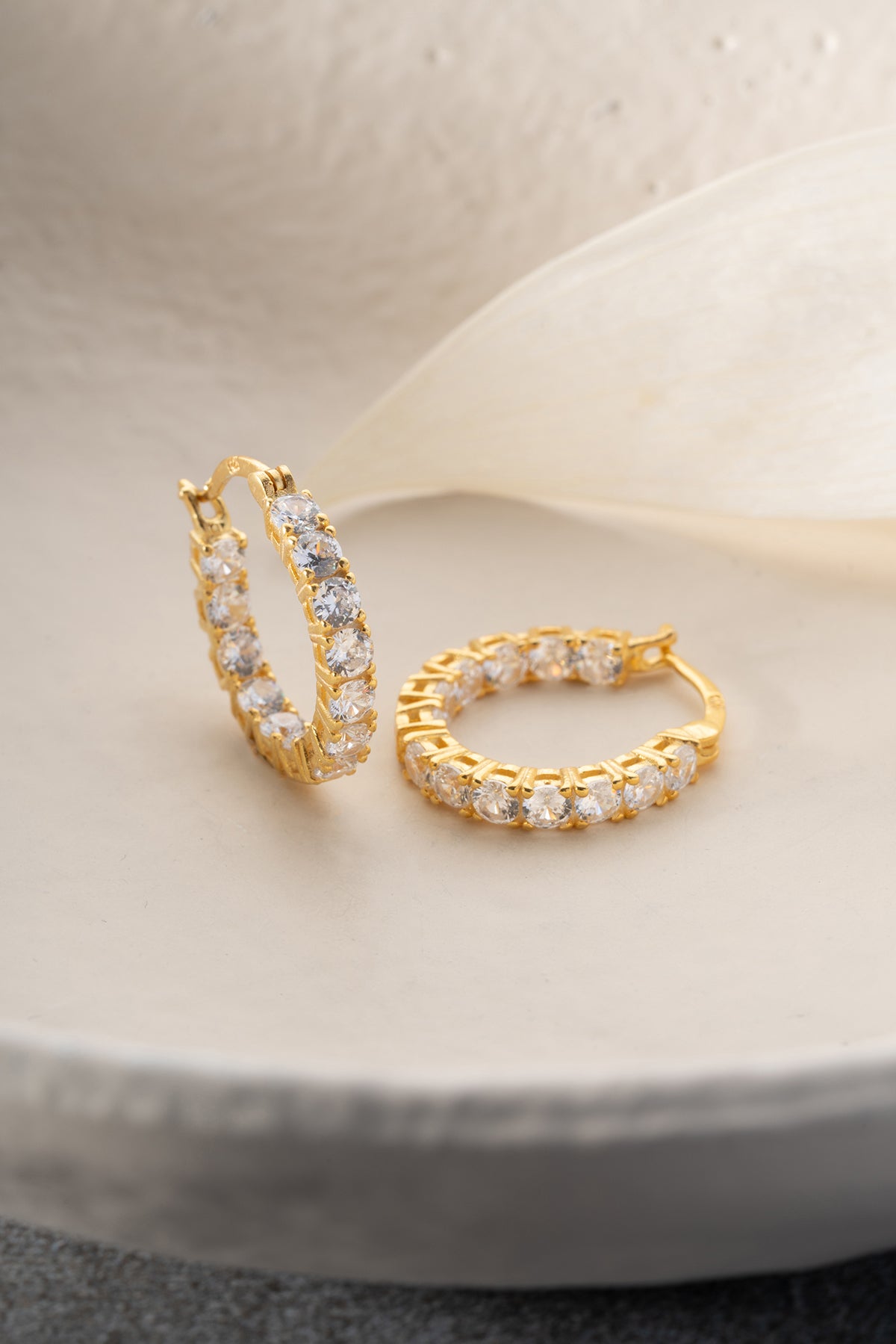Crystal Eternity Hoop Earrings