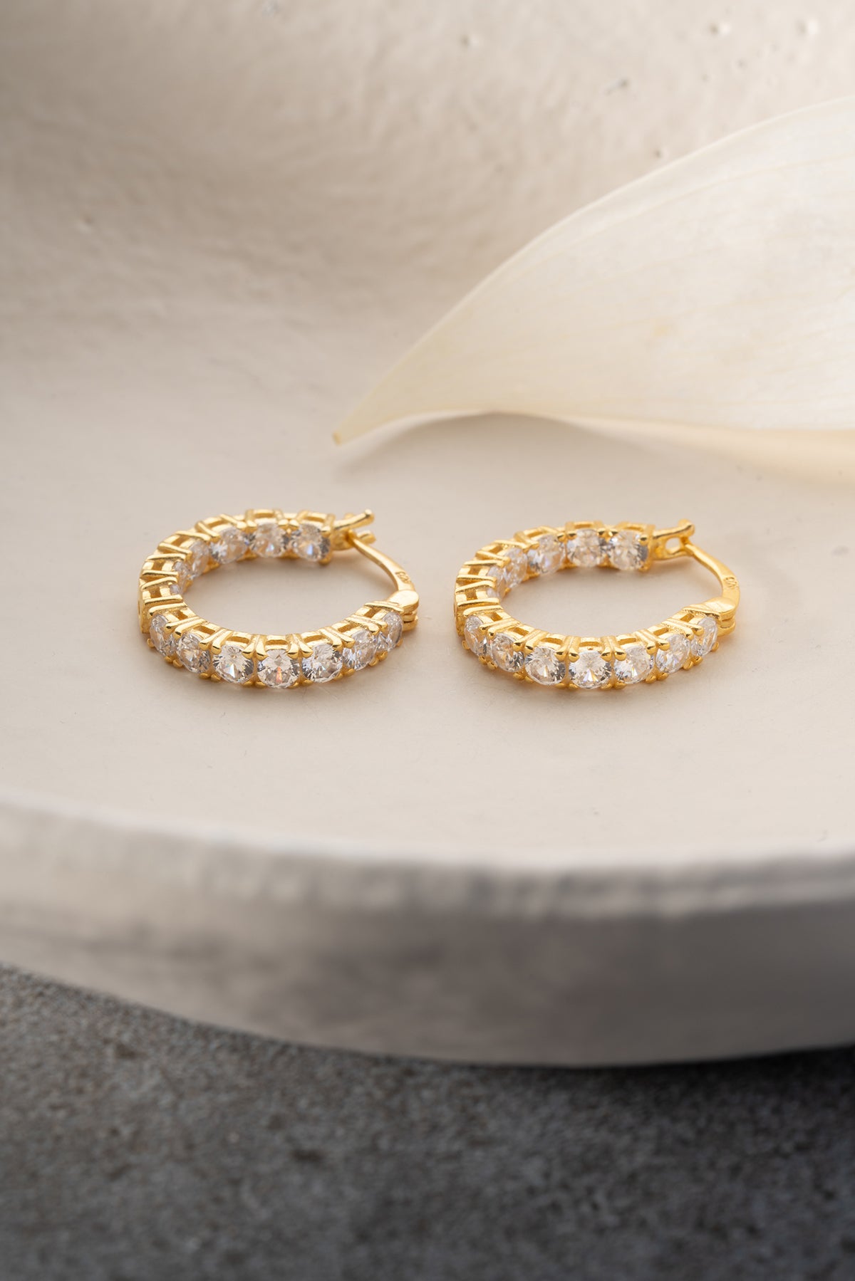 Crystal Eternity Hoop Earrings