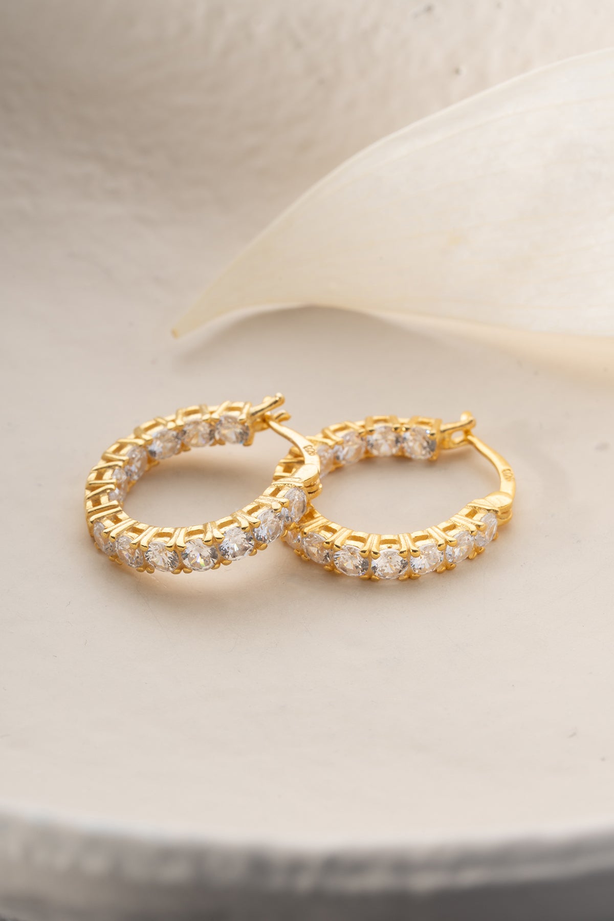 Crystal Eternity Hoop Earrings