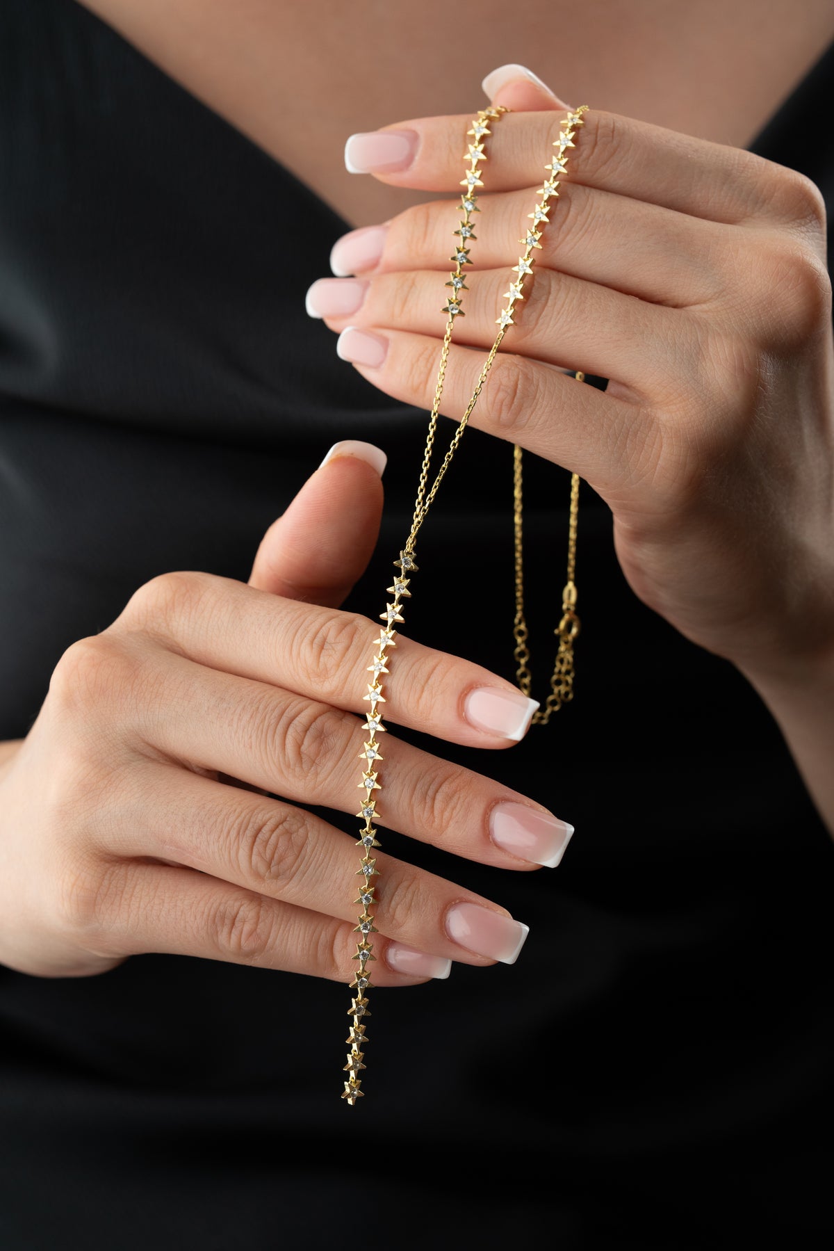 Gold Star Lariat Y Necklace