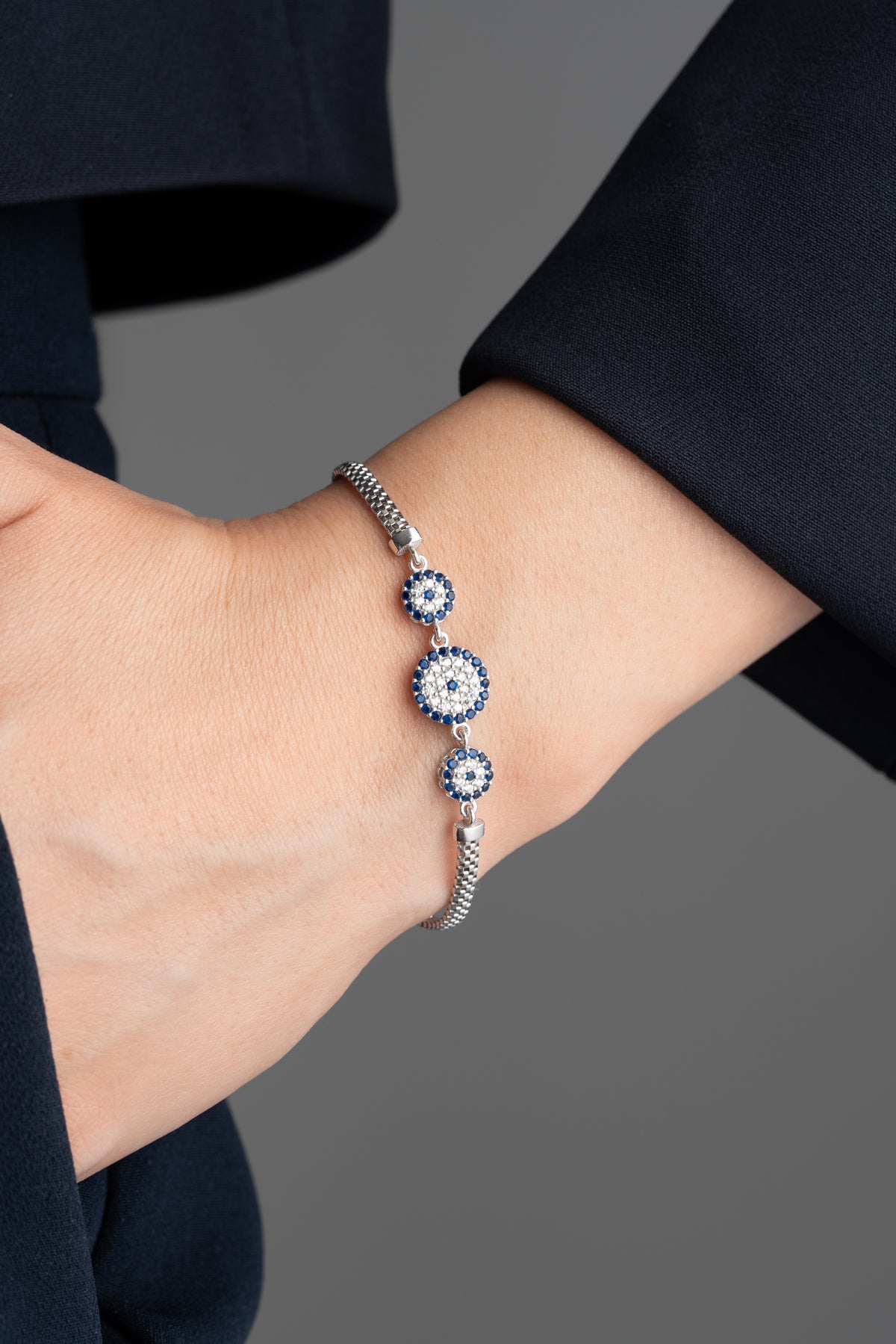 Triple Evil Eye Charm Bracelet