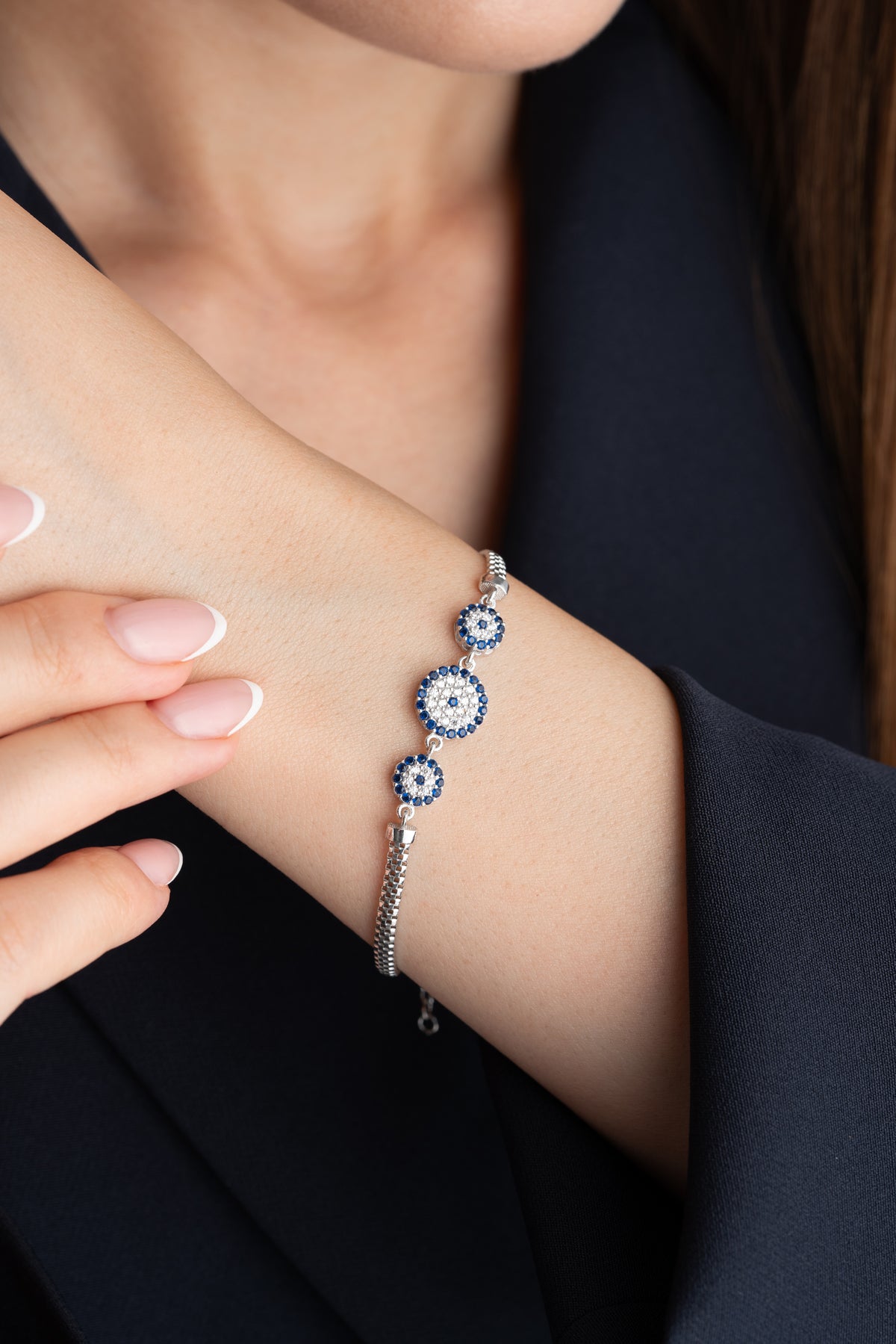 Triple Evil Eye Charm Bracelet