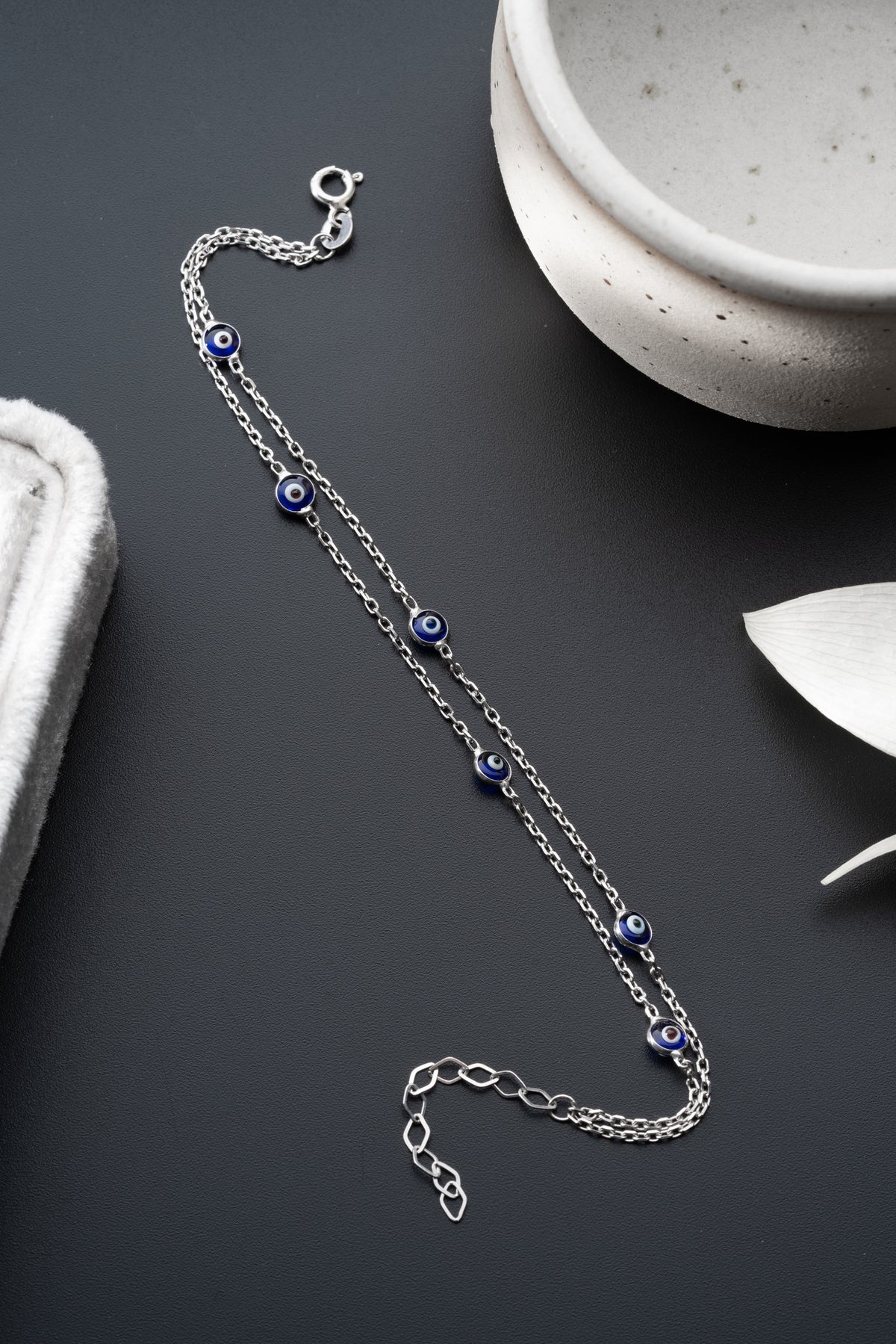 Evil Eye Double Chain Bracelet