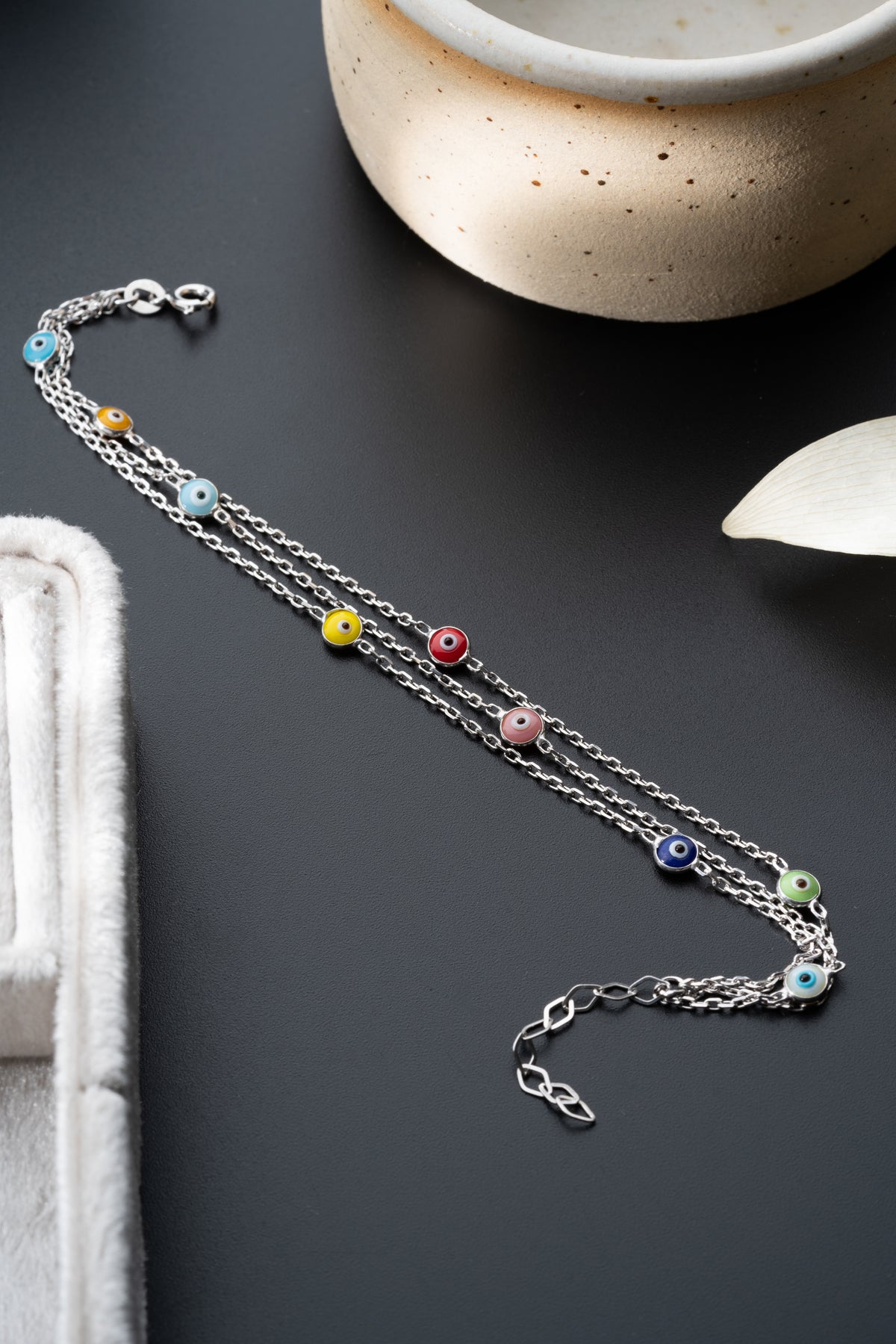 Multi Strand Colorful Evil Eye Bracelet