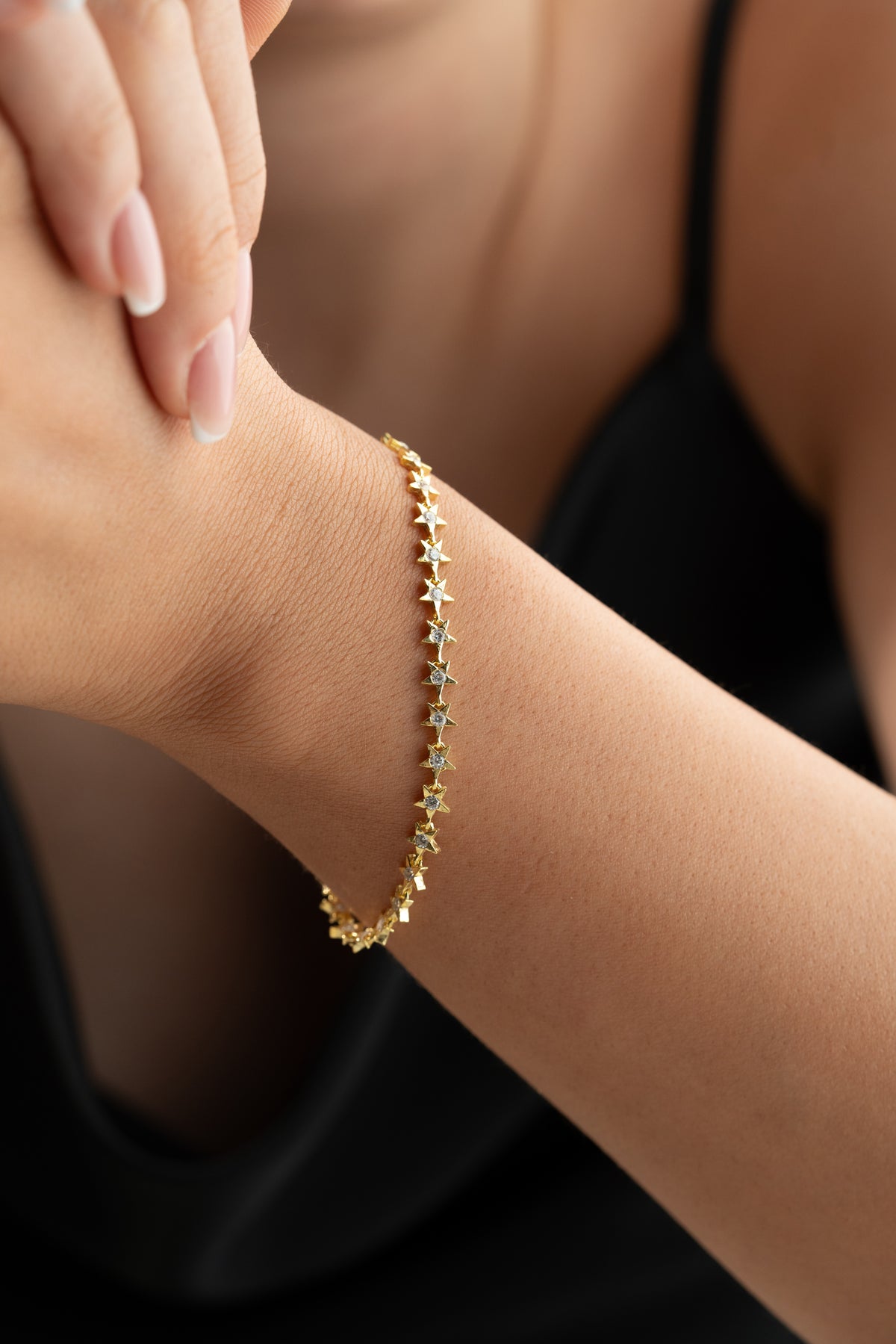 Pave Star Chain Bracelet