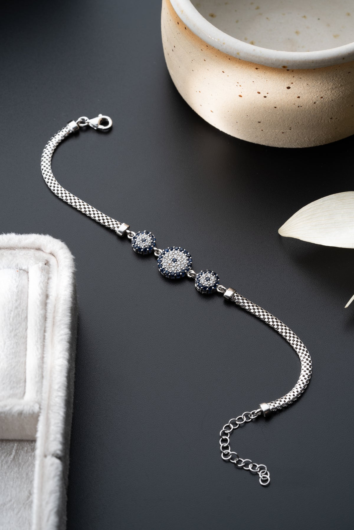 Triple Evil Eye Charm Bracelet