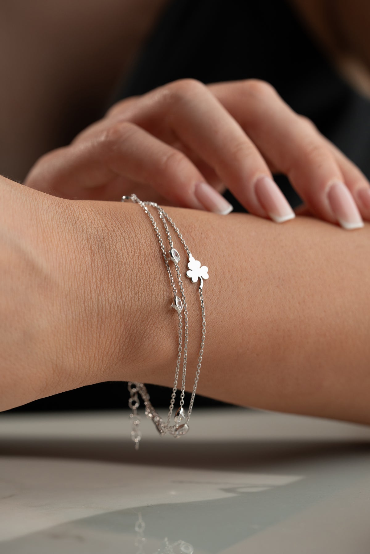 Layered Butterfly Charm Bracelet