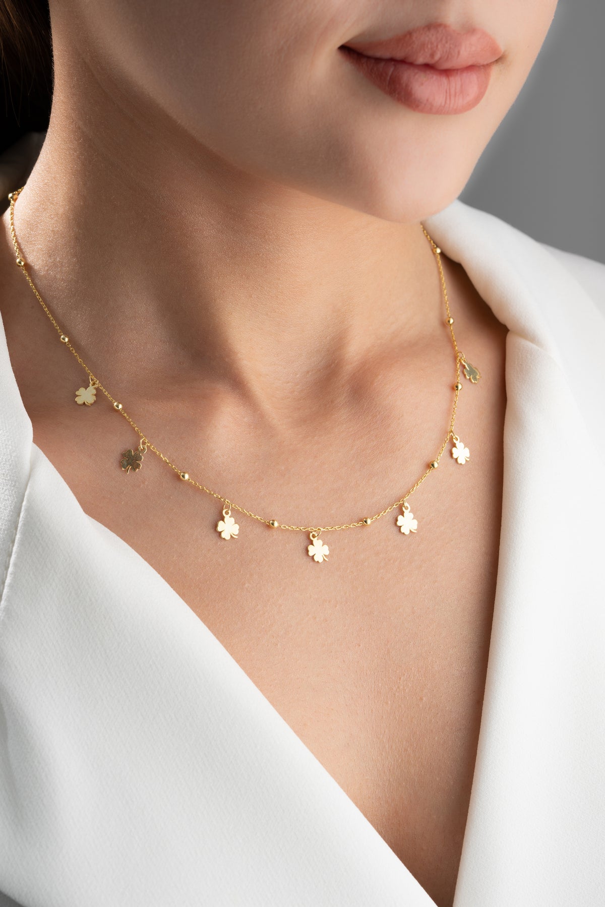 Four Leaf Clover Charm Necklace