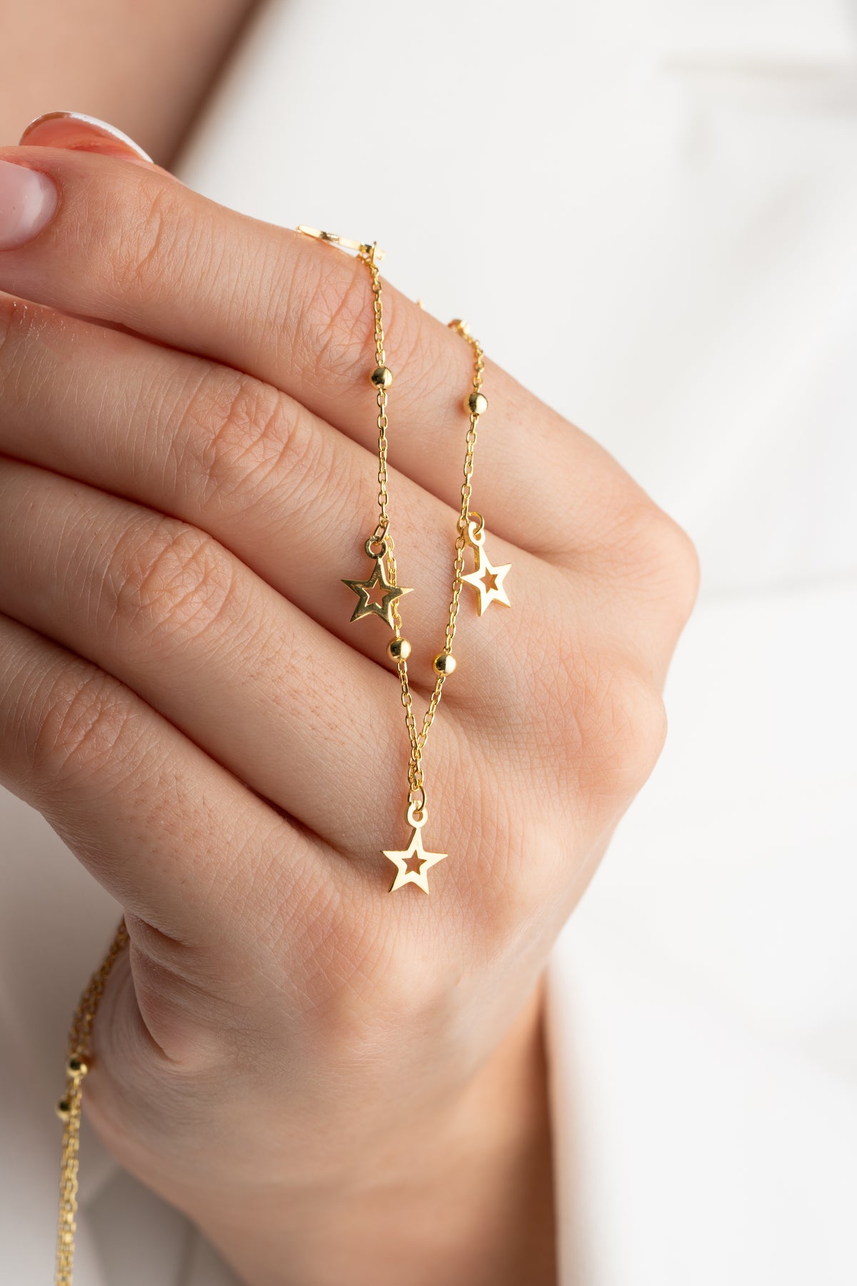 Star Charm Station Necklace