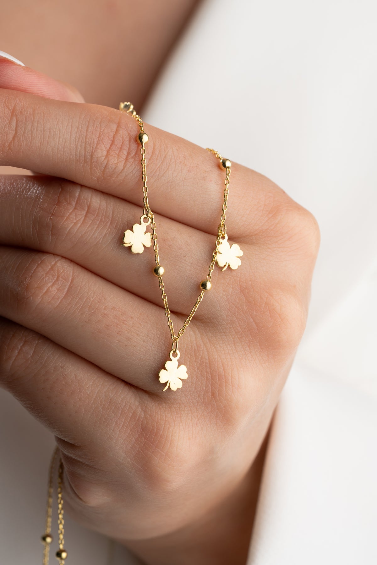 Four Leaf Clover Charm Necklace