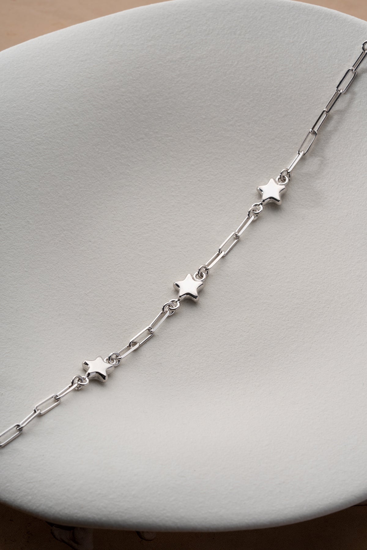 Star Charm Paperclip Chain Bracelet