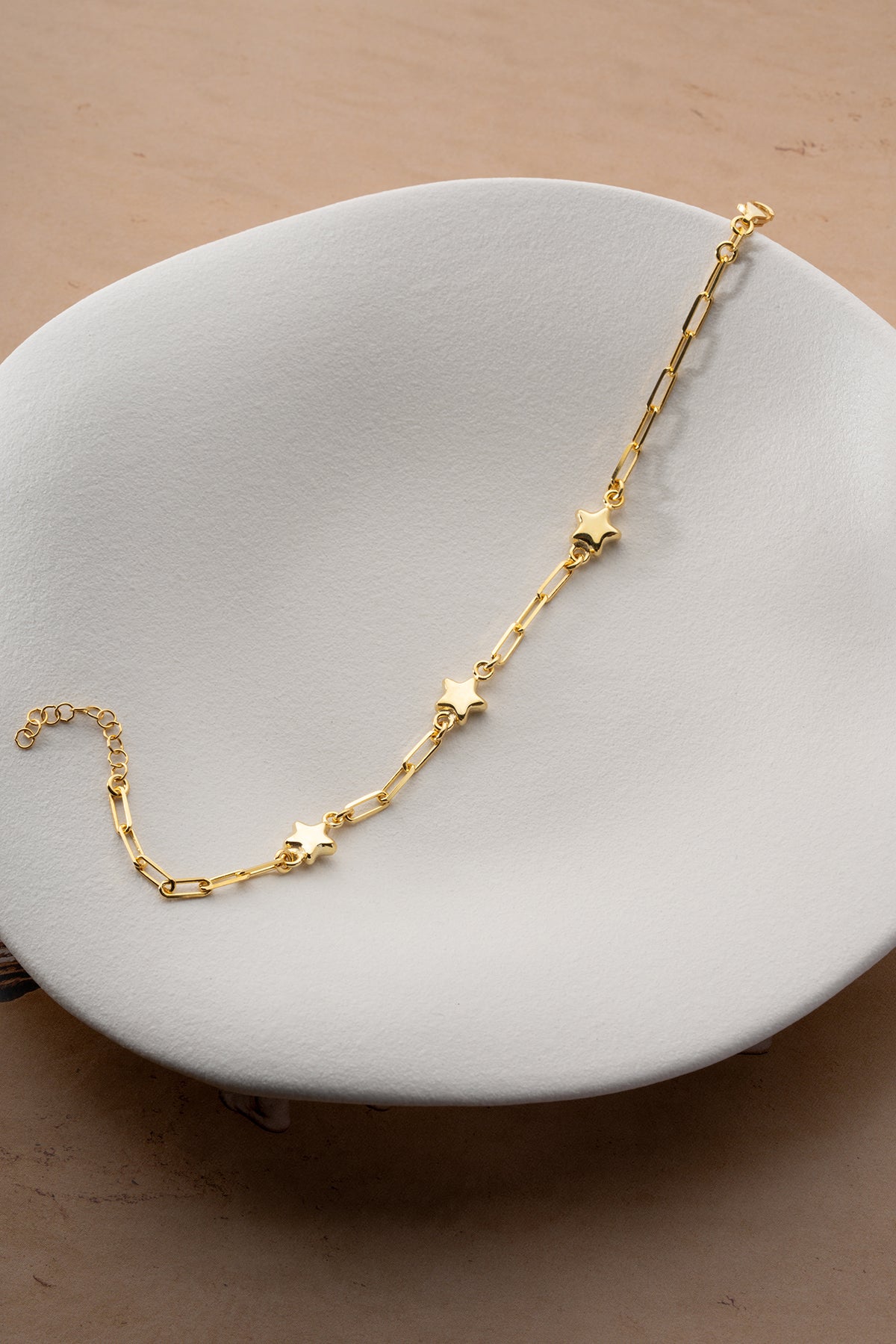 Star Charm Paperclip Chain Bracelet