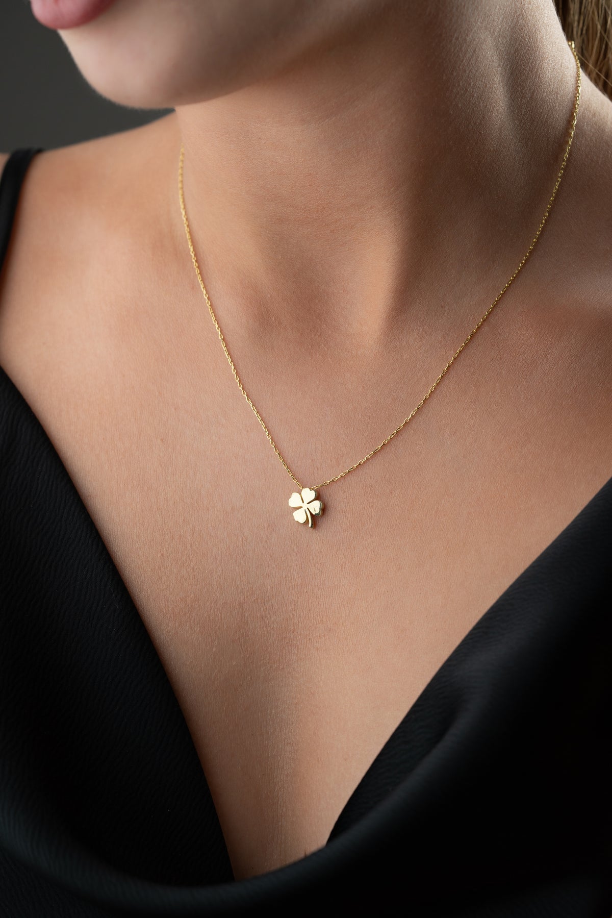 Gold Four Leaf Clover Necklace