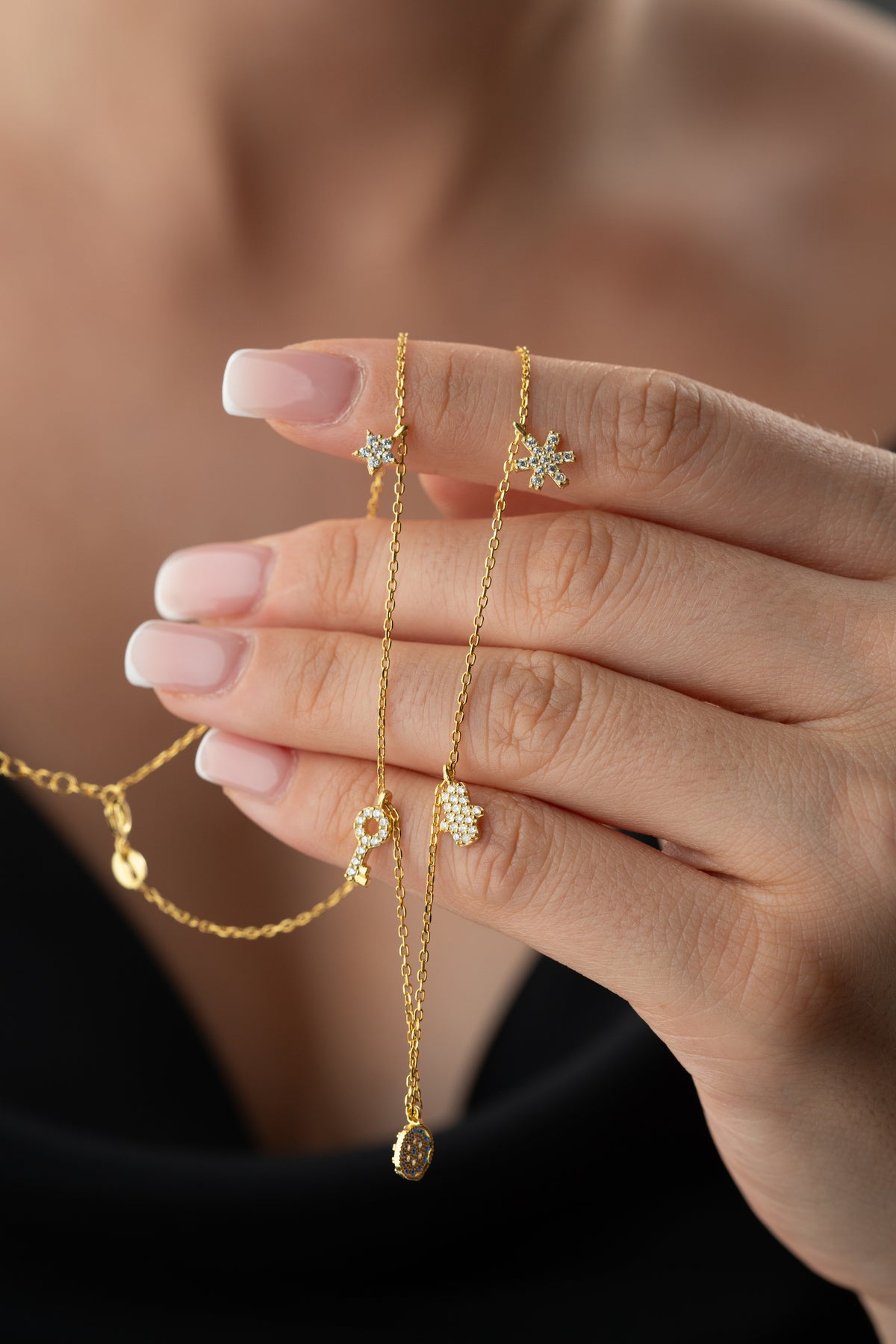 Gold Lucky Charms Station Necklace