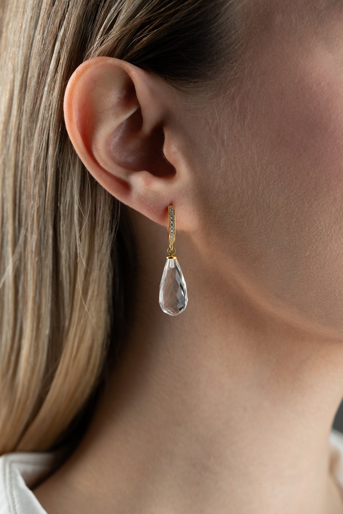 Crystal Briolette Drop Earrings
