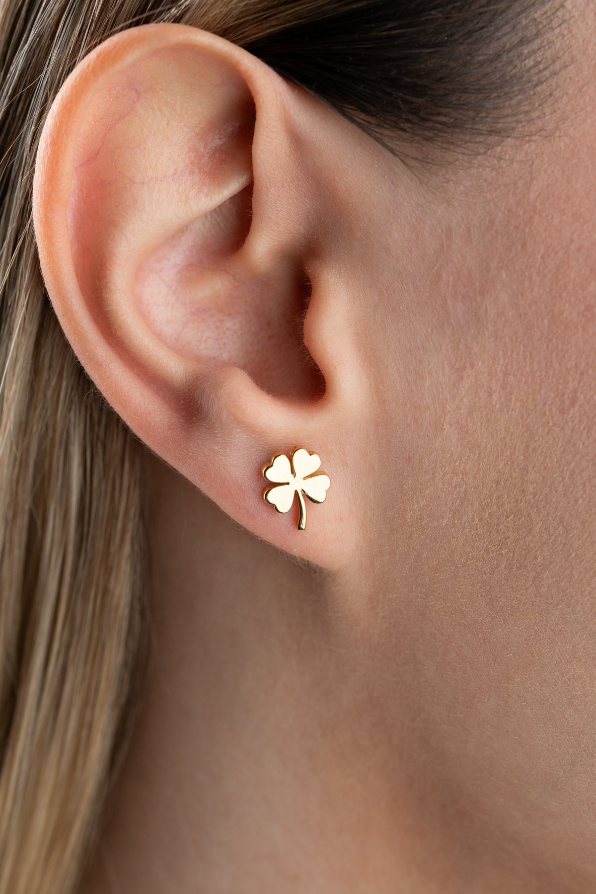 Four Leaf Clover Stud Earrings