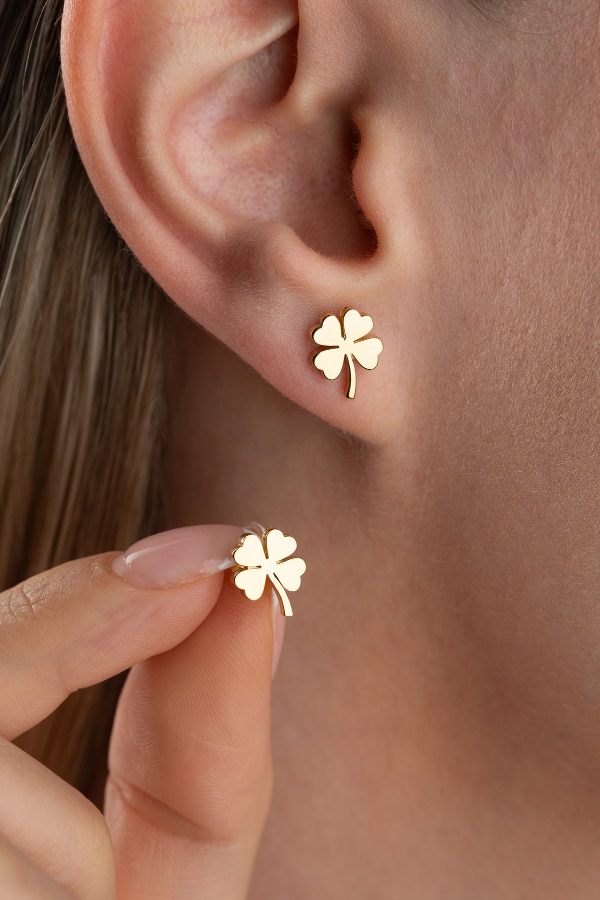 Four Leaf Clover Stud Earrings
