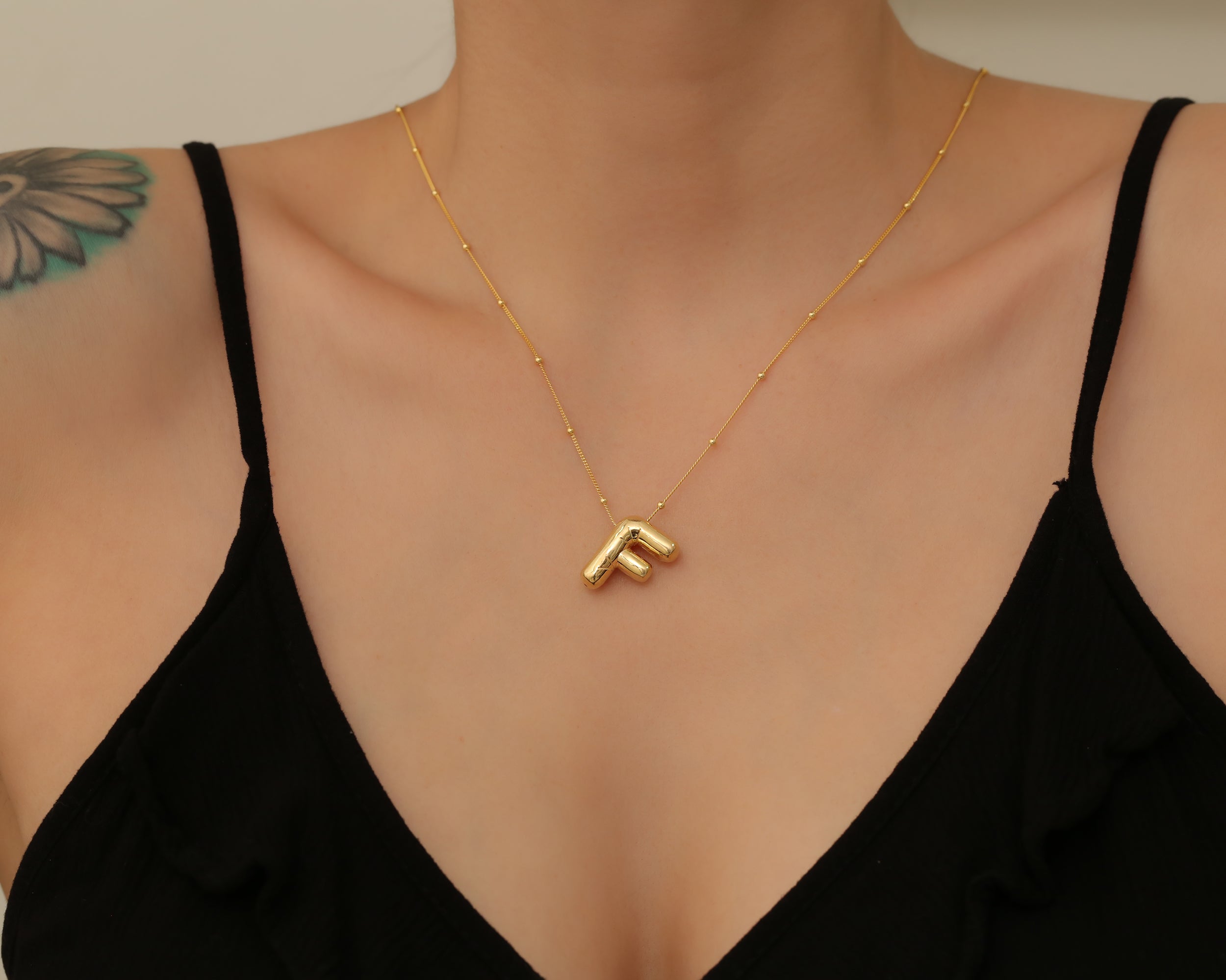 Large Balloon Initial Necklace