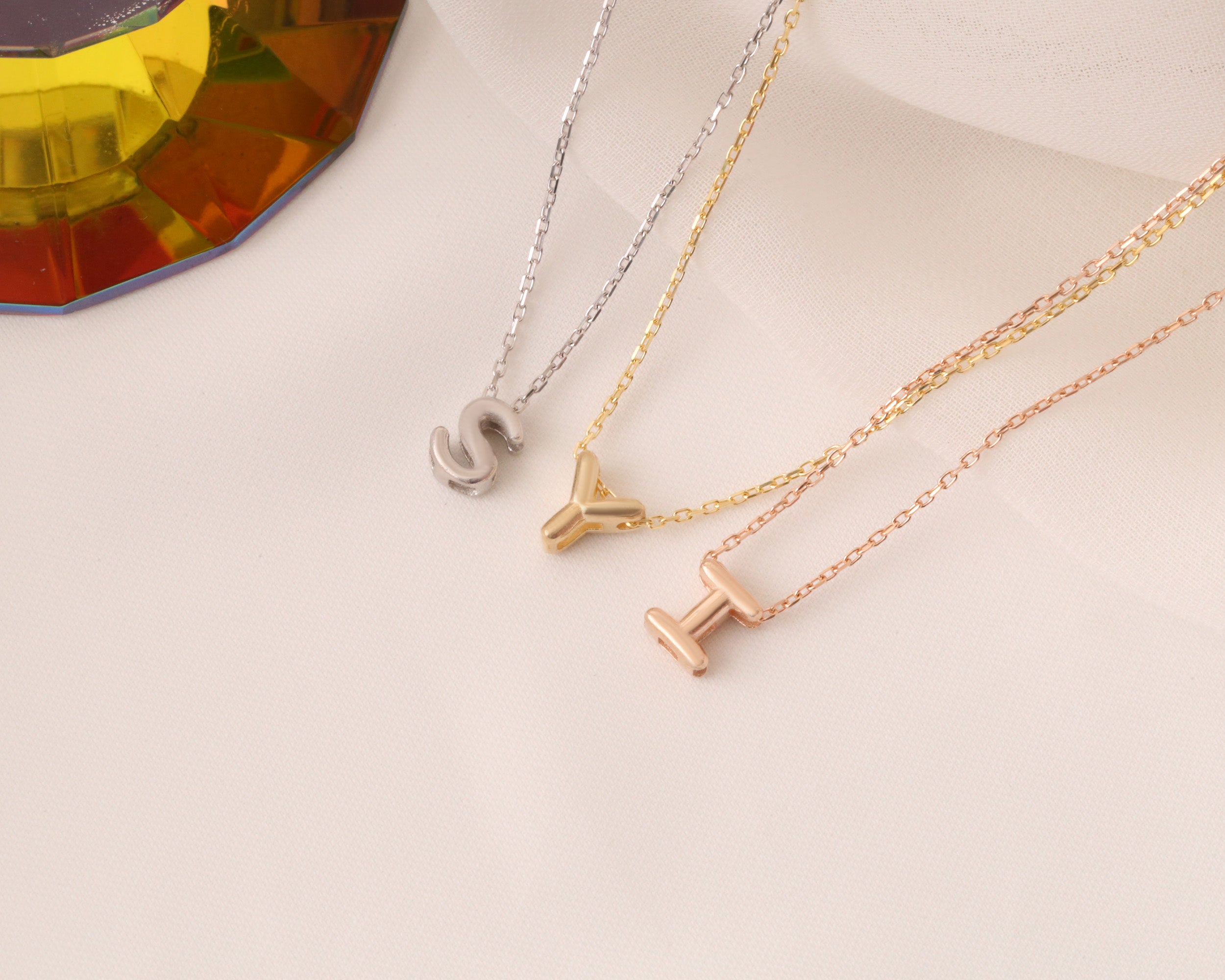 Balloon Initial Pendant Necklace