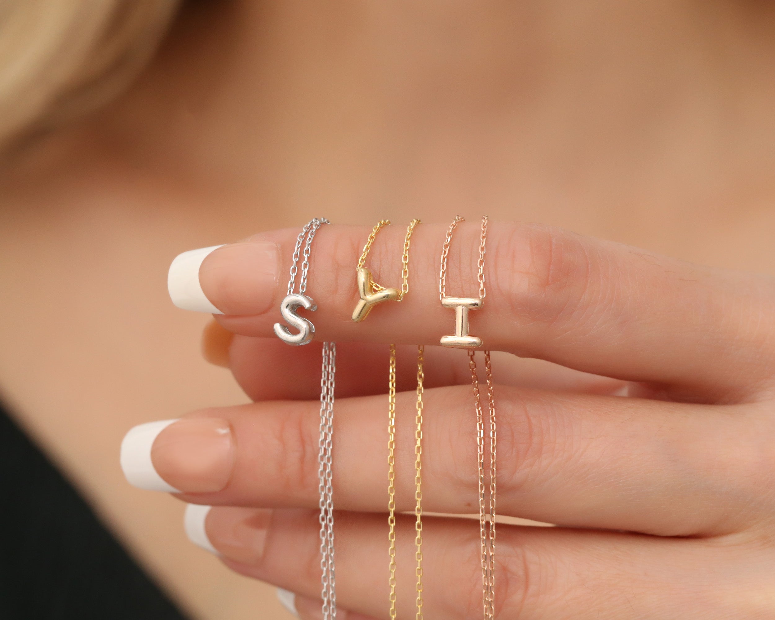 Balloon Initial Pendant Necklace