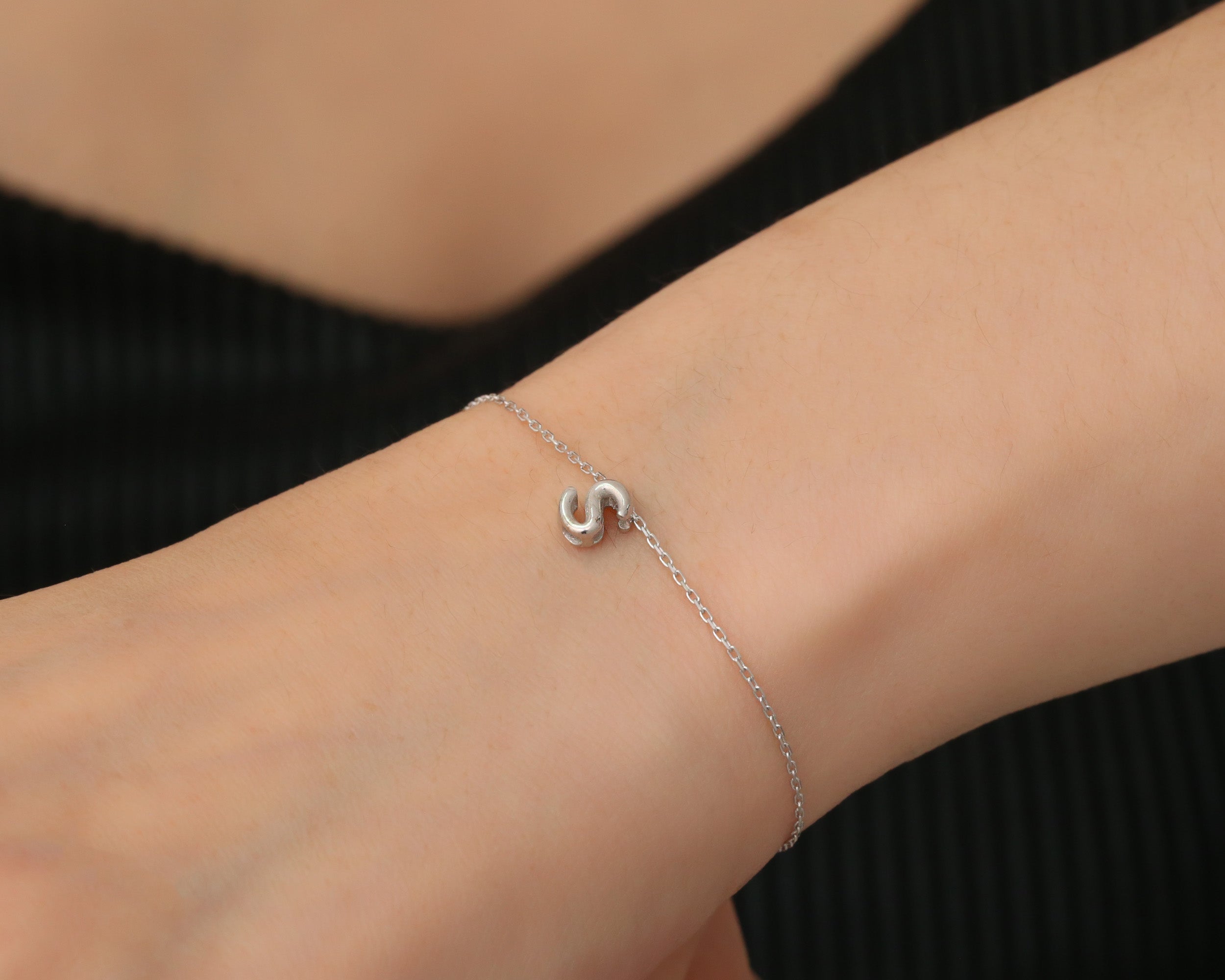 Balloon Initial Charm Bracelet